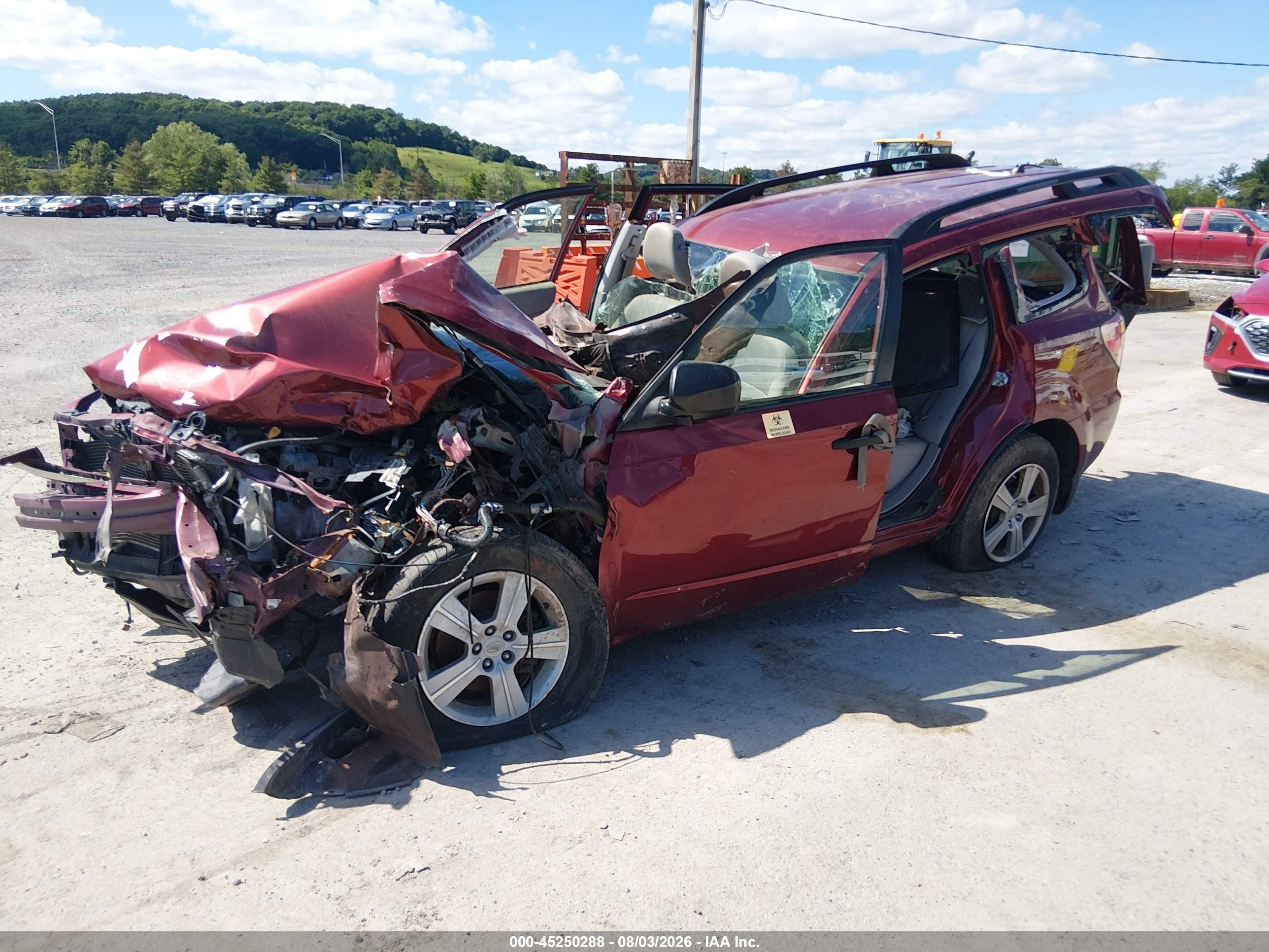 2010 Subaru Forester 2.5x Red vin: JF2SH6BC1AH911115