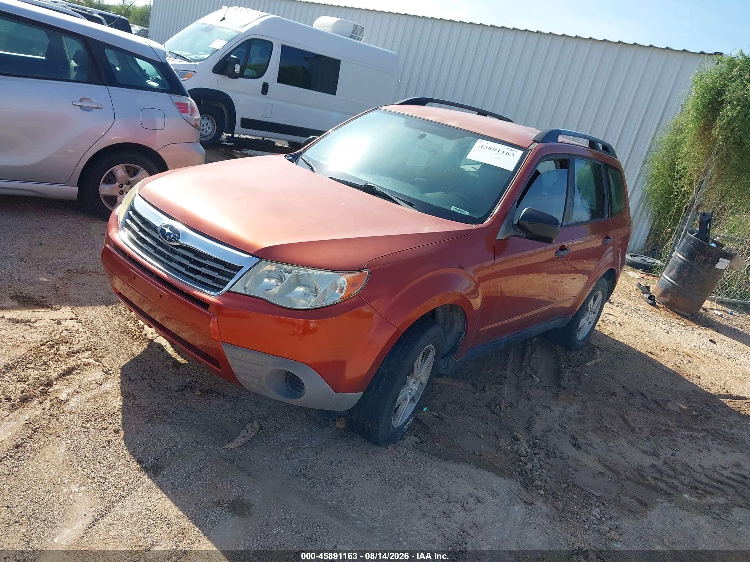2010 Subaru Forester 2.5x Orange vin: JF2SH6BC2AH770121