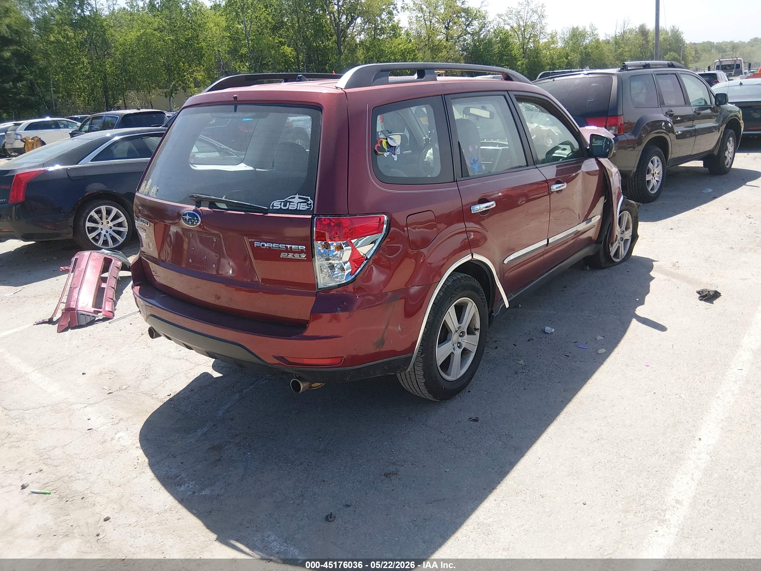 2010 Subaru Forester Xs Red vin: JF2SH6BC6AH785558