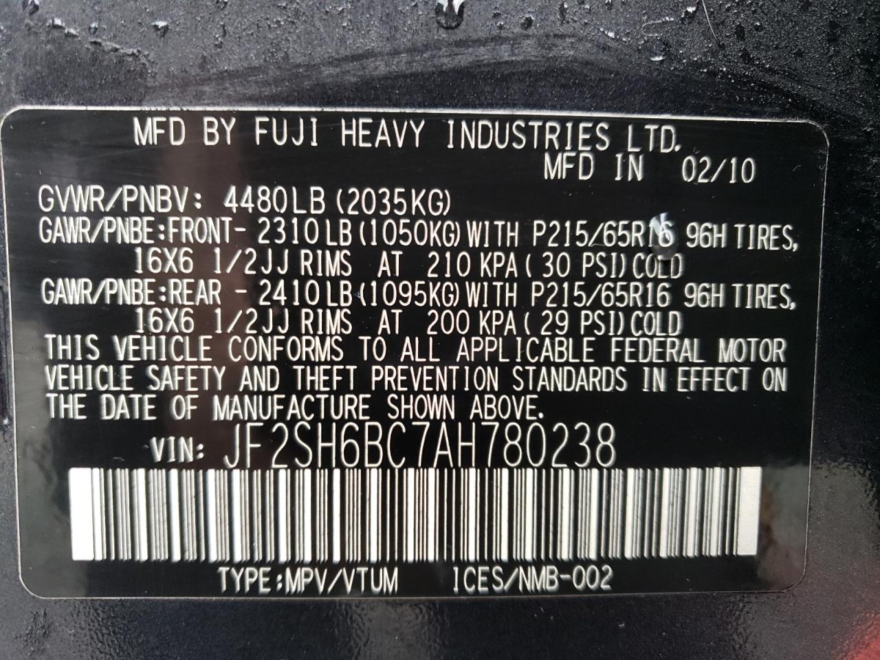 2010 Subaru Forester Xs Gray vin: JF2SH6BC7AH780238
