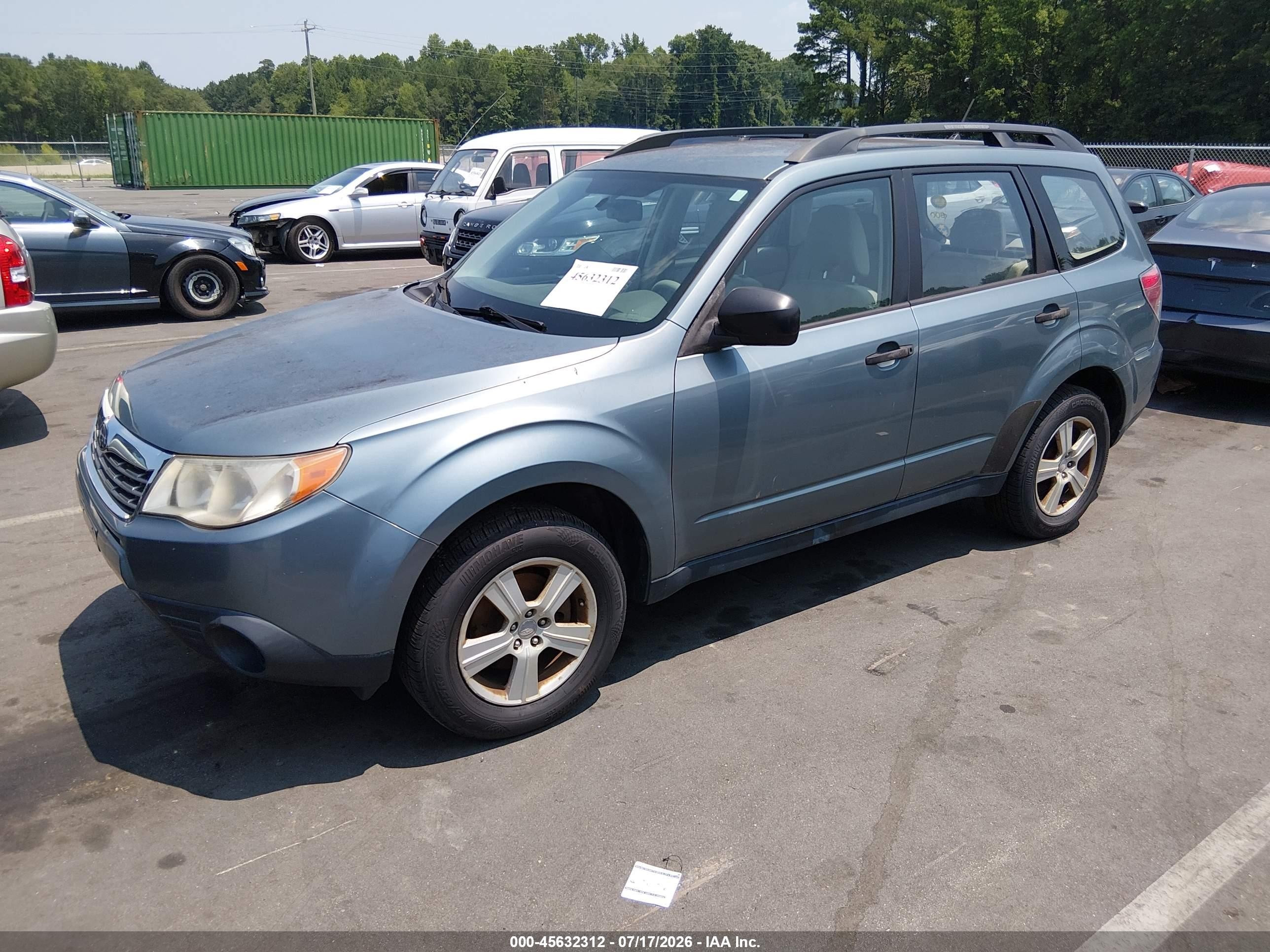 2010 Subaru Forester 2.5x Green vin: JF2SH6BC7AH910986