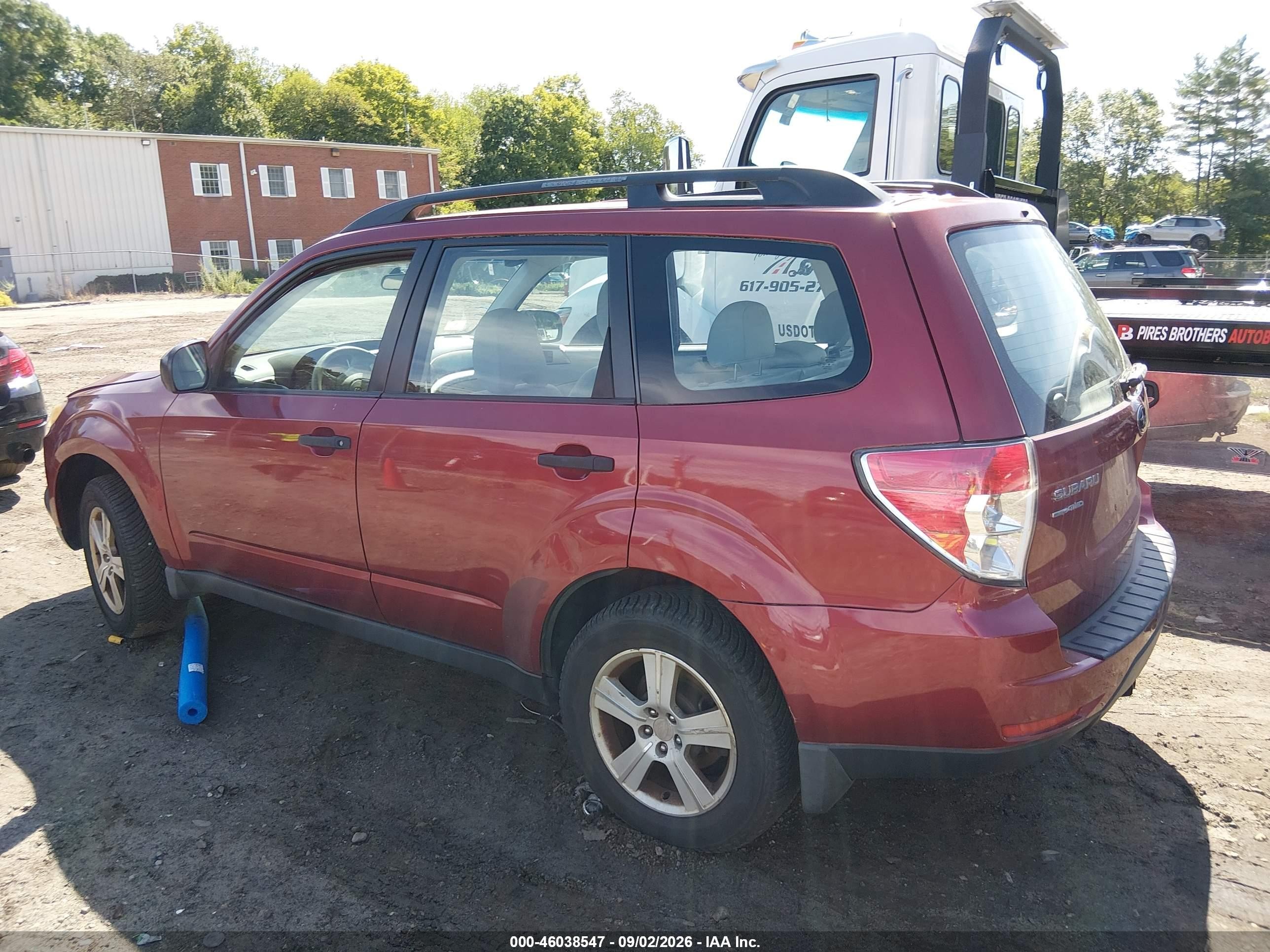 2010 Subaru Forester 2.5x Burgundy vin: JF2SH6BCXAH789077