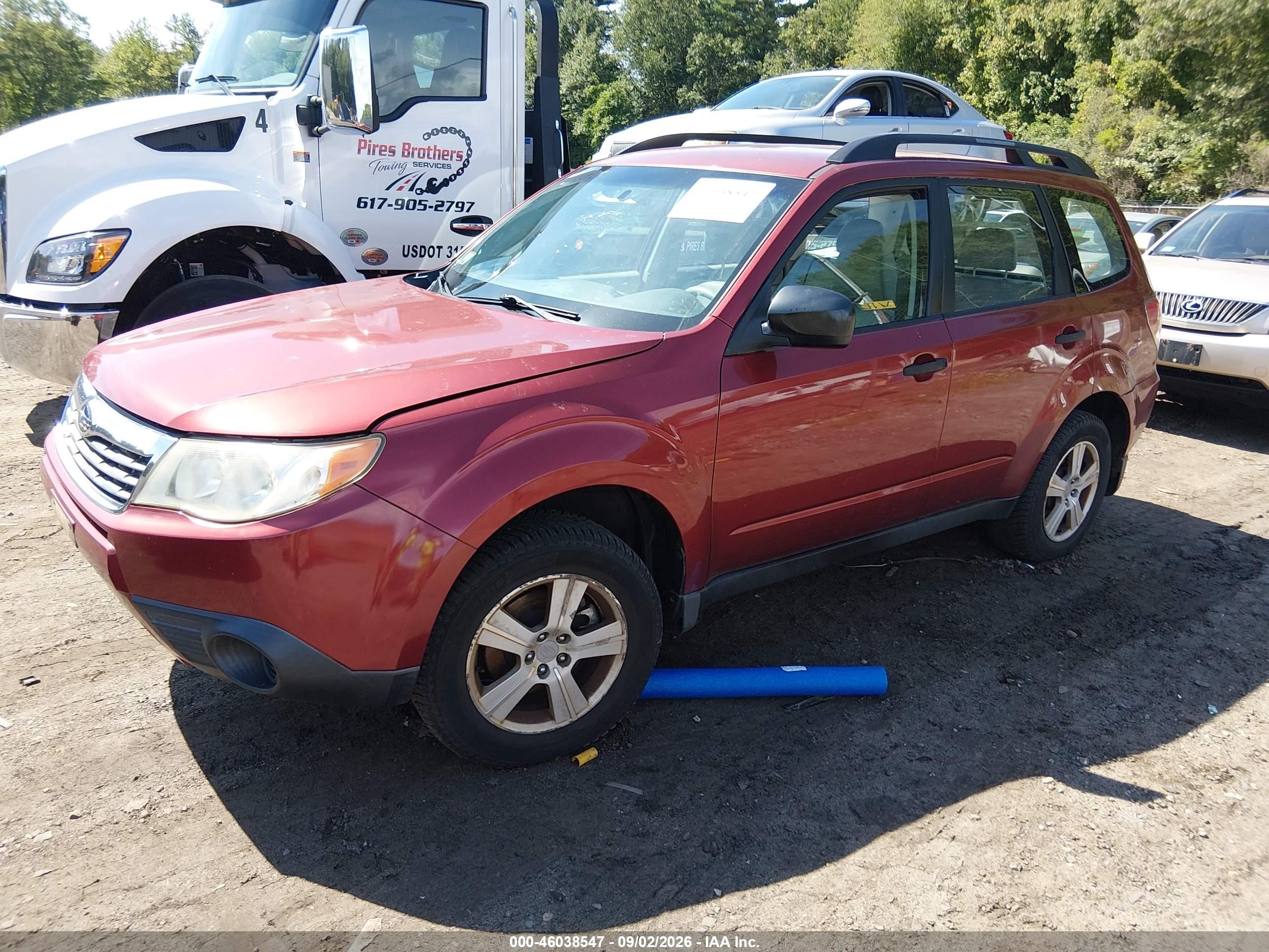 2010 Subaru Forester 2.5x Burgundy vin: JF2SH6BCXAH789077