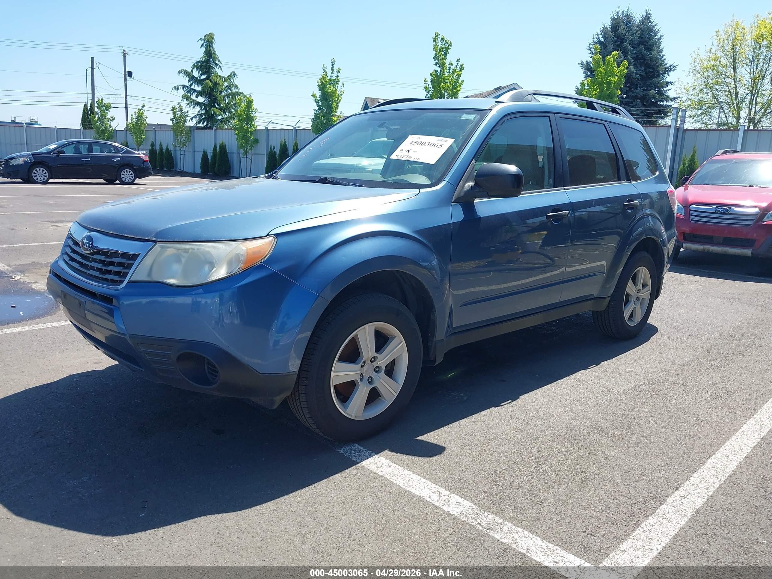 2010 Subaru Forester 2.5x Light Blue vin: JF2SH6BCXAH907905