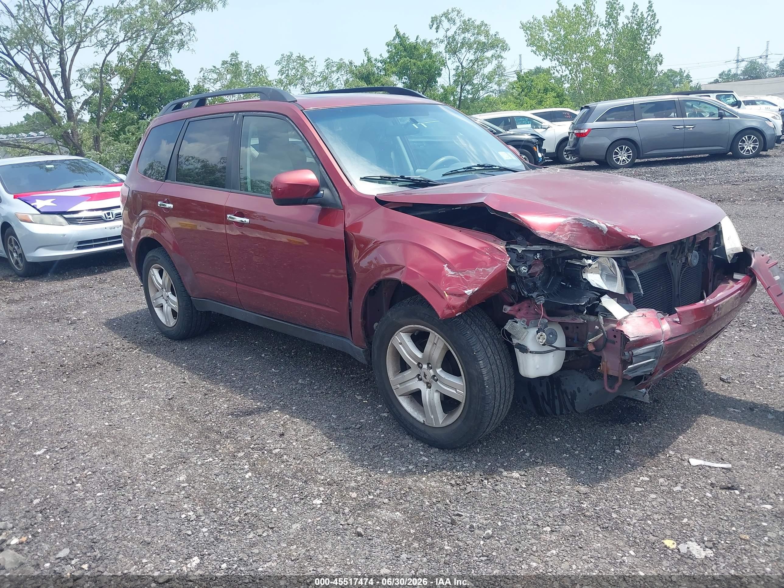 2010 Subaru Forester 2.5x Premium Red vin: JF2SH6CC0AH751565