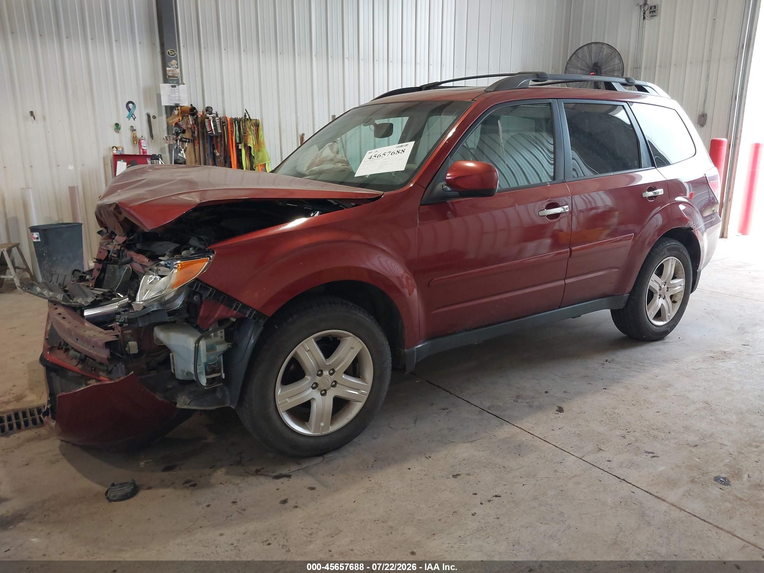 2010 Subaru Forester 2.5x Premium Maroon vin: JF2SH6CC2AH710015