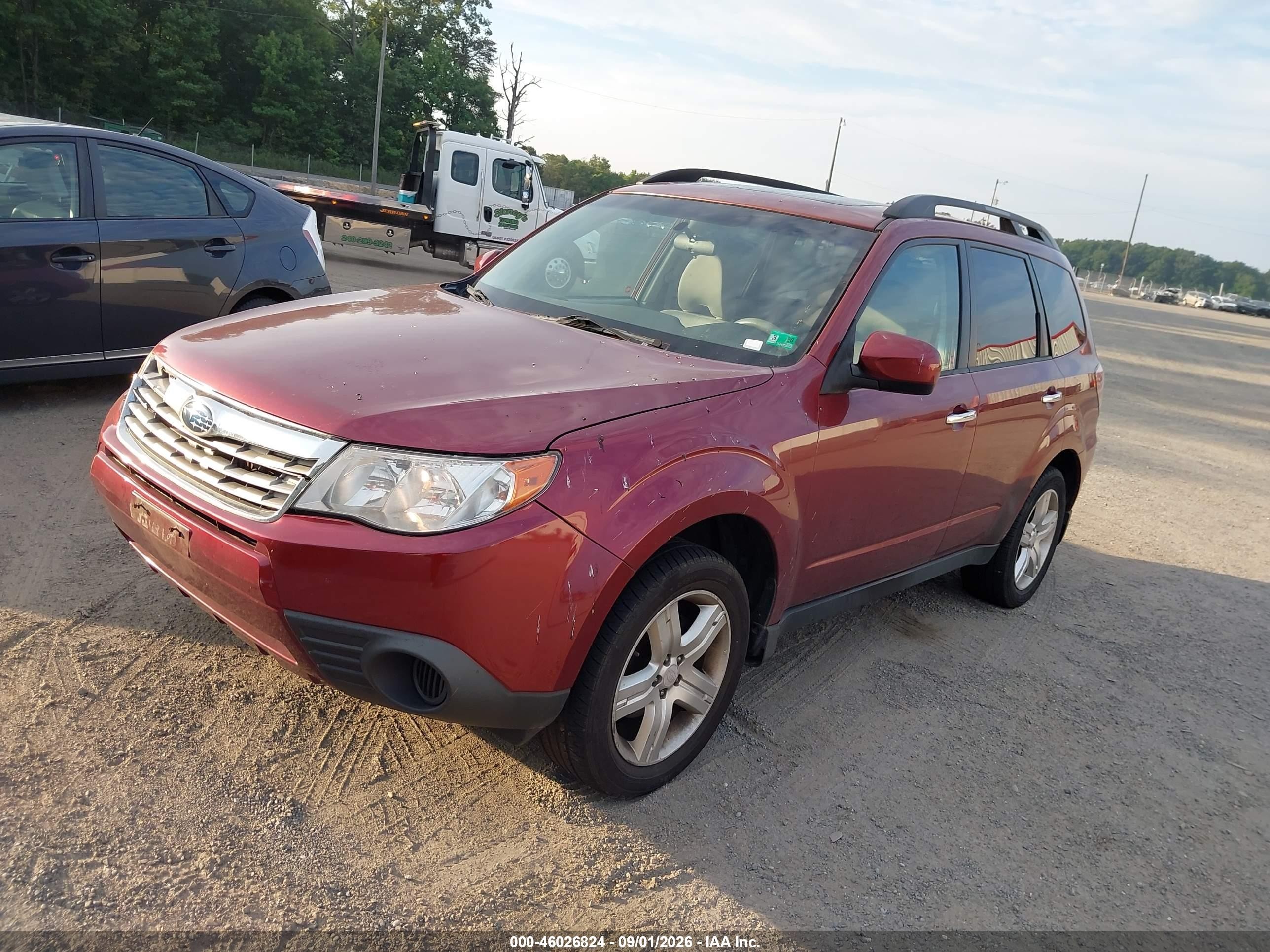 2010 Subaru Forester 2.5x Premium Maroon vin: JF2SH6CC3AH725445