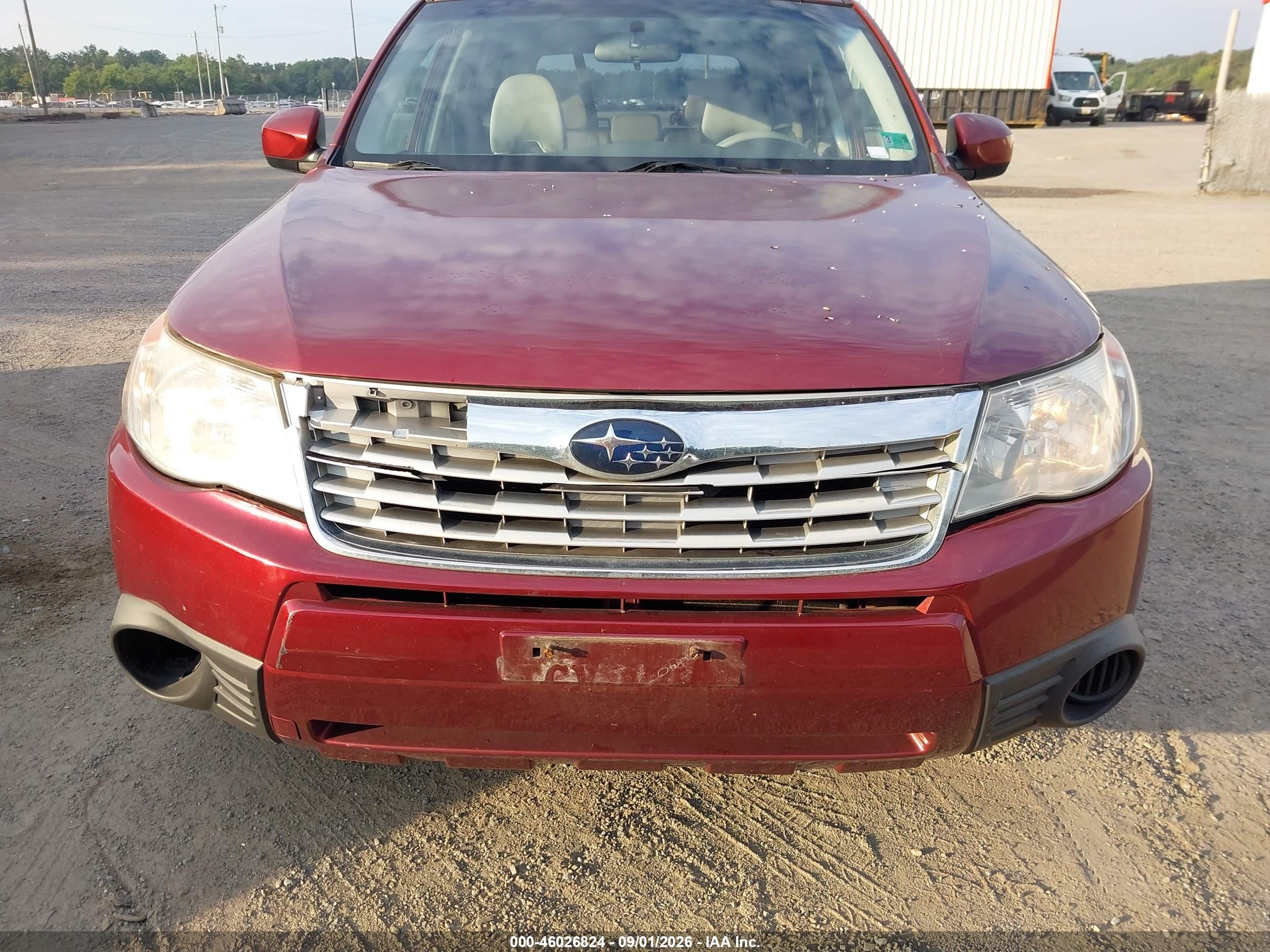 2010 Subaru Forester 2.5x Premium Maroon vin: JF2SH6CC3AH725445