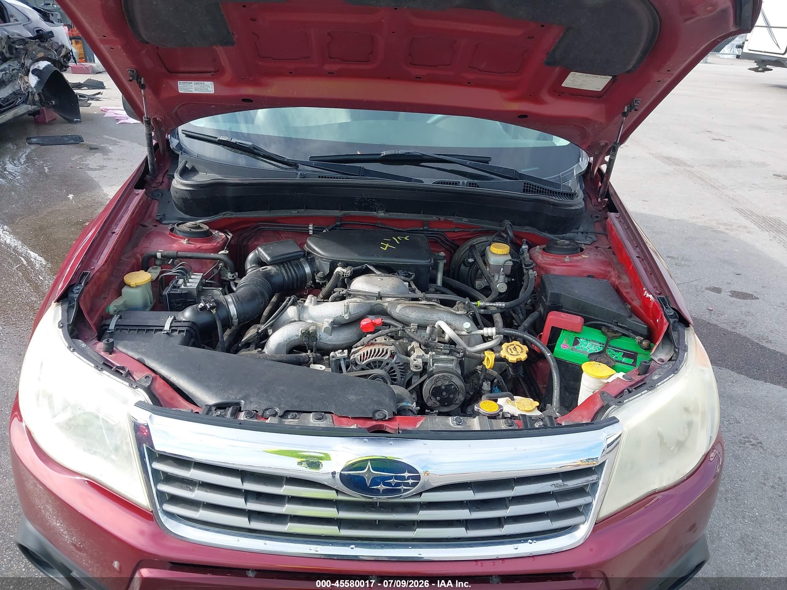 2010 Subaru Forester 2.5x Premium Maroon vin: JF2SH6CC3AH772149