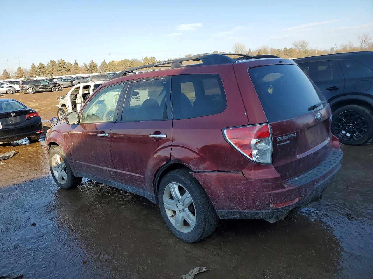 2010 Subaru Forester 2.5x Premium Maroon vin: JF2SH6CC5AH702801
