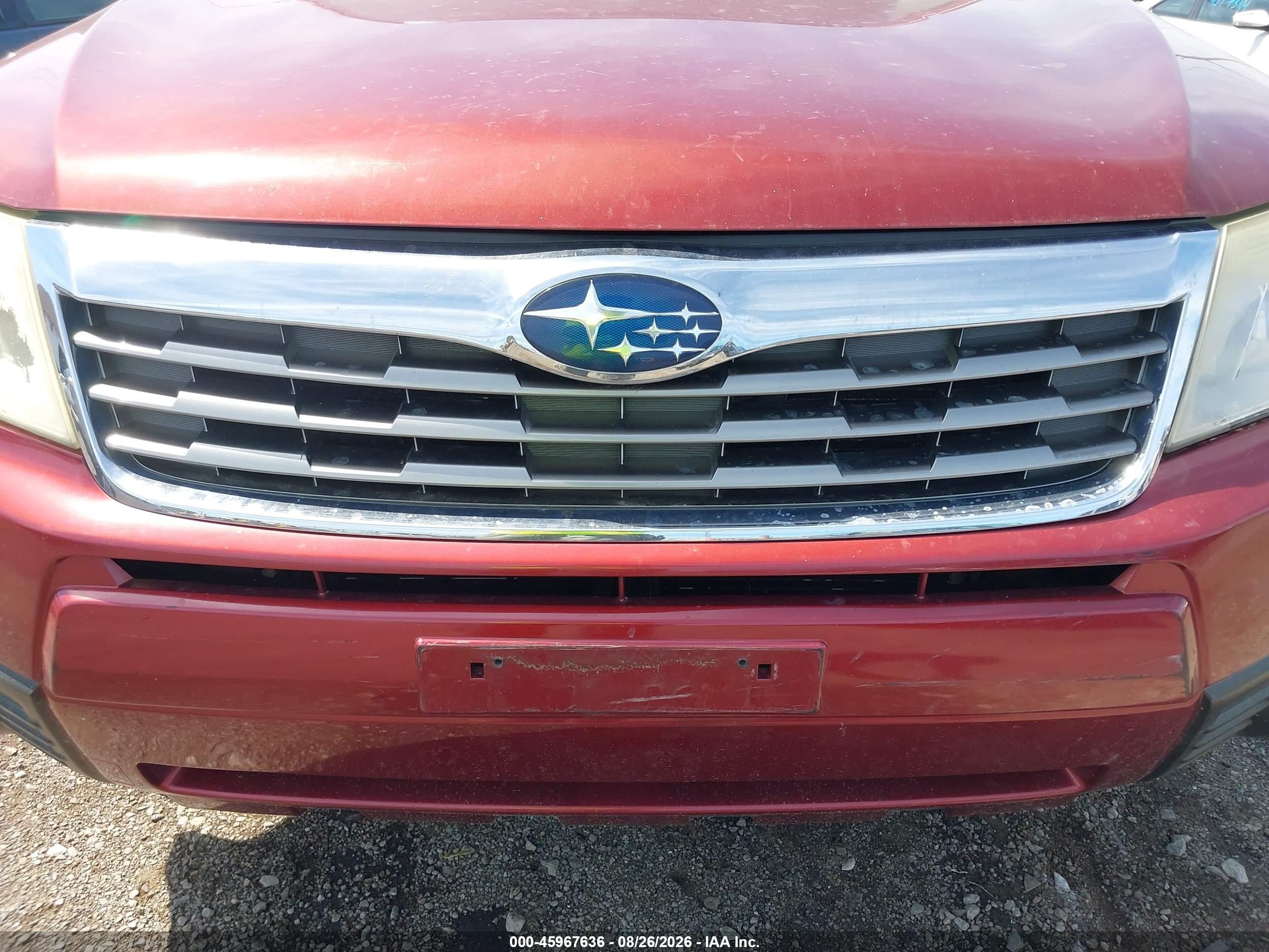 2010 Subaru Forester 2.5x Premium Red vin: JF2SH6CC8AH772521