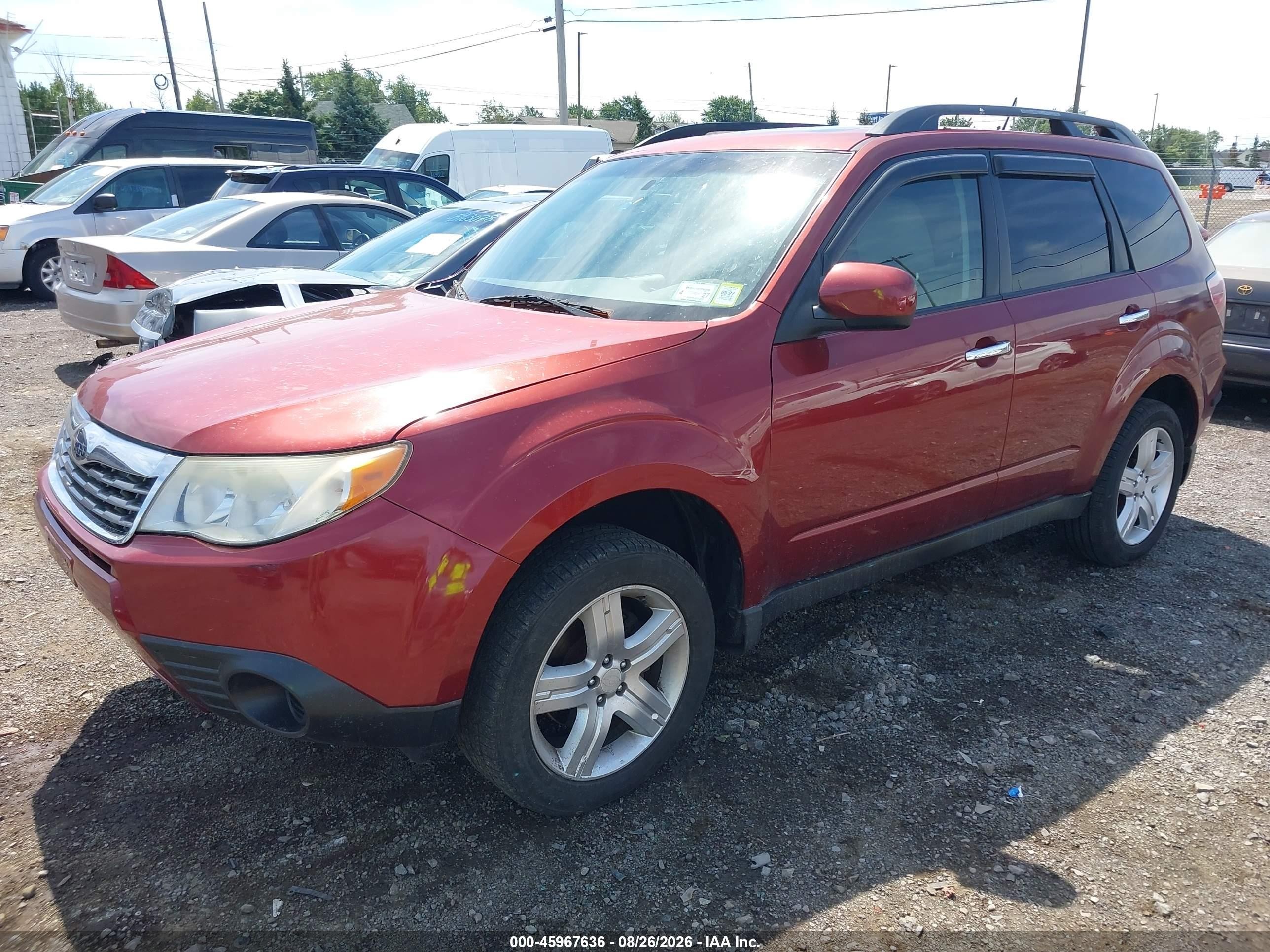 2010 Subaru Forester 2.5x Premium Red vin: JF2SH6CC8AH772521