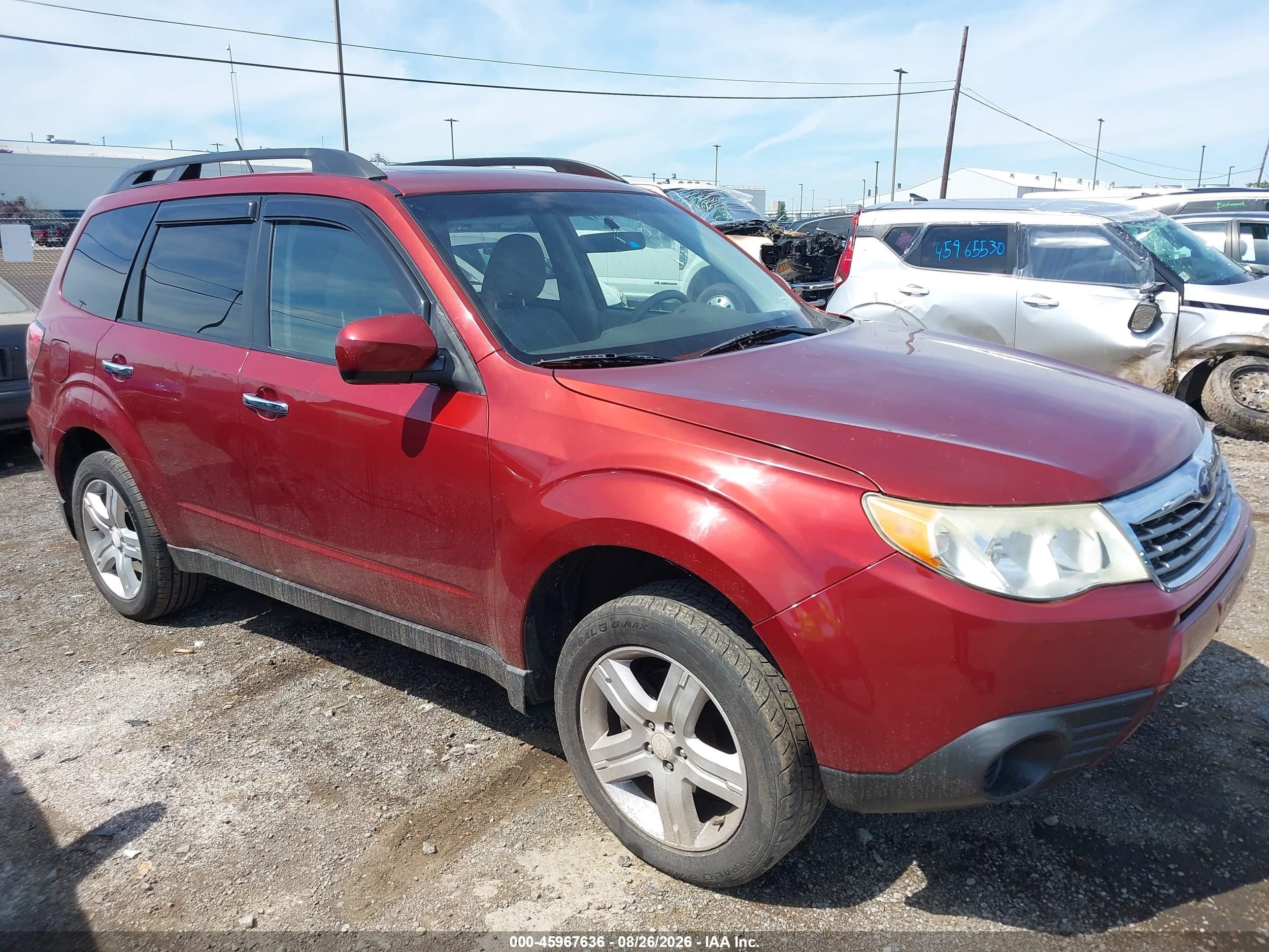 2010 Subaru Forester 2.5x Premium Red vin: JF2SH6CC8AH772521