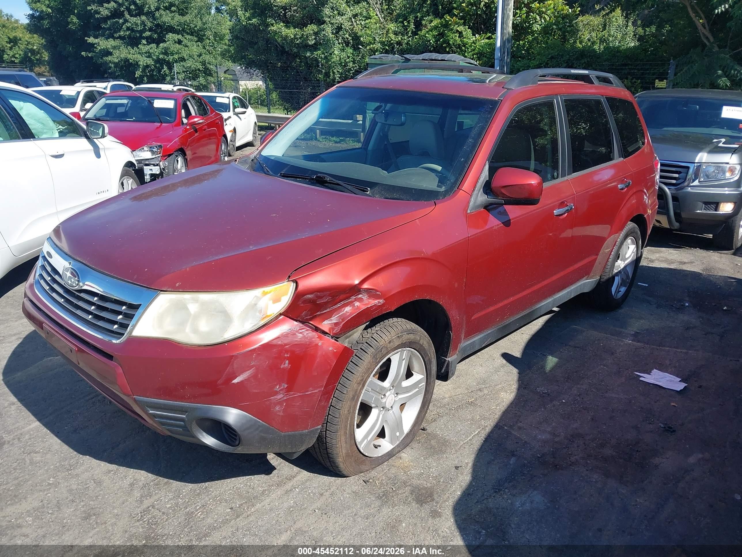 2010 Subaru Forester 2.5x Premium Красный vin: JF2SH6CC8AH913006