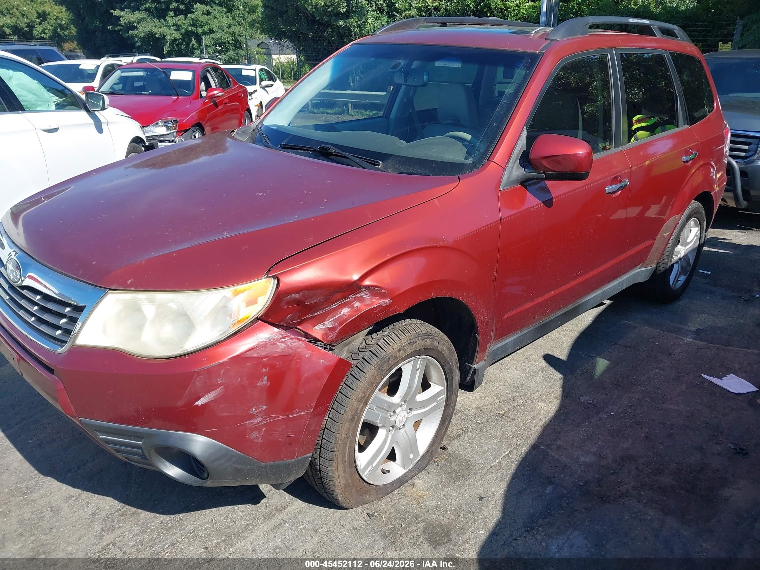 2010 Subaru Forester 2.5x Premium Красный vin: JF2SH6CC8AH913006