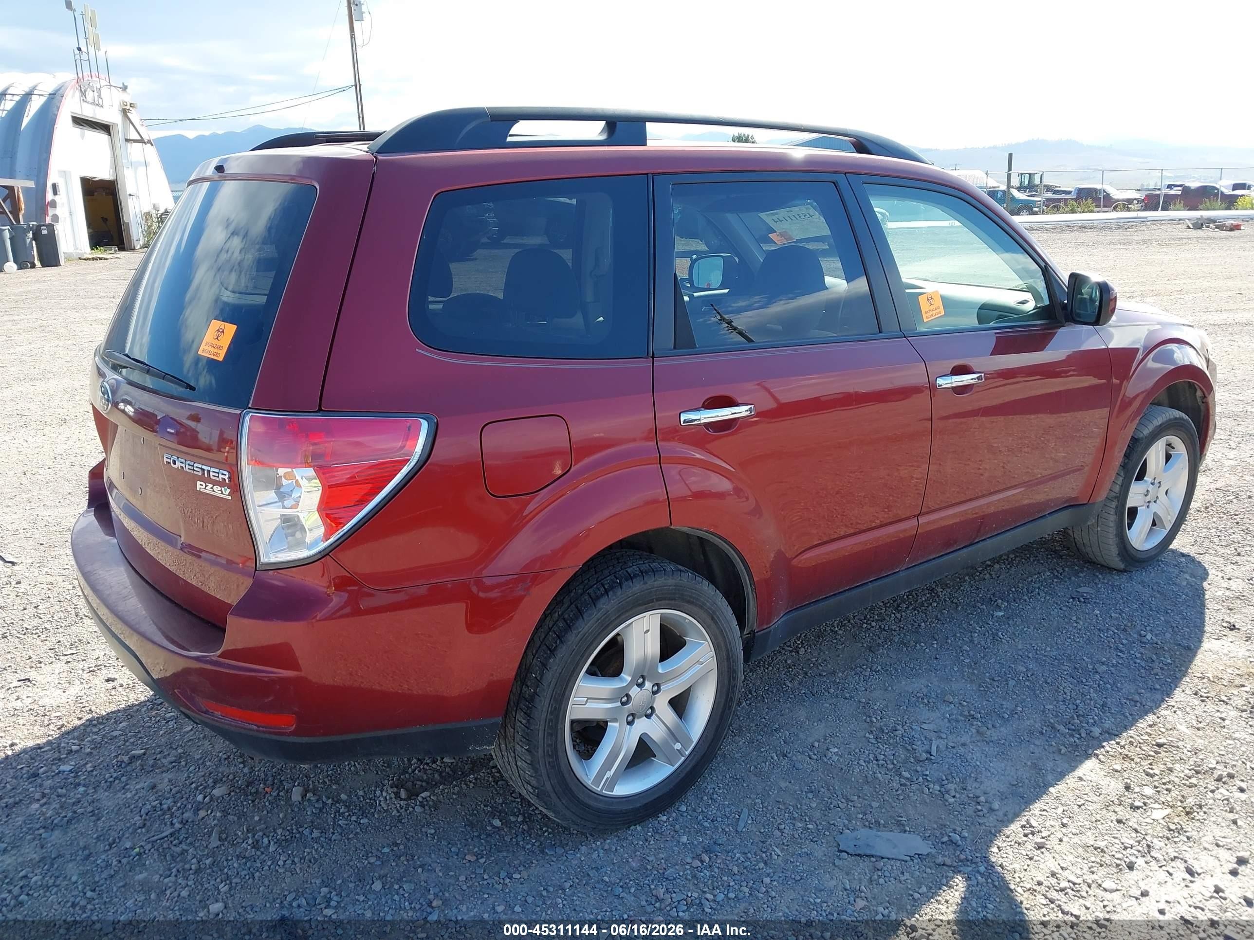2010 Subaru Forester 2.5x Premium Red vin: JF2SH6CC9AH769904