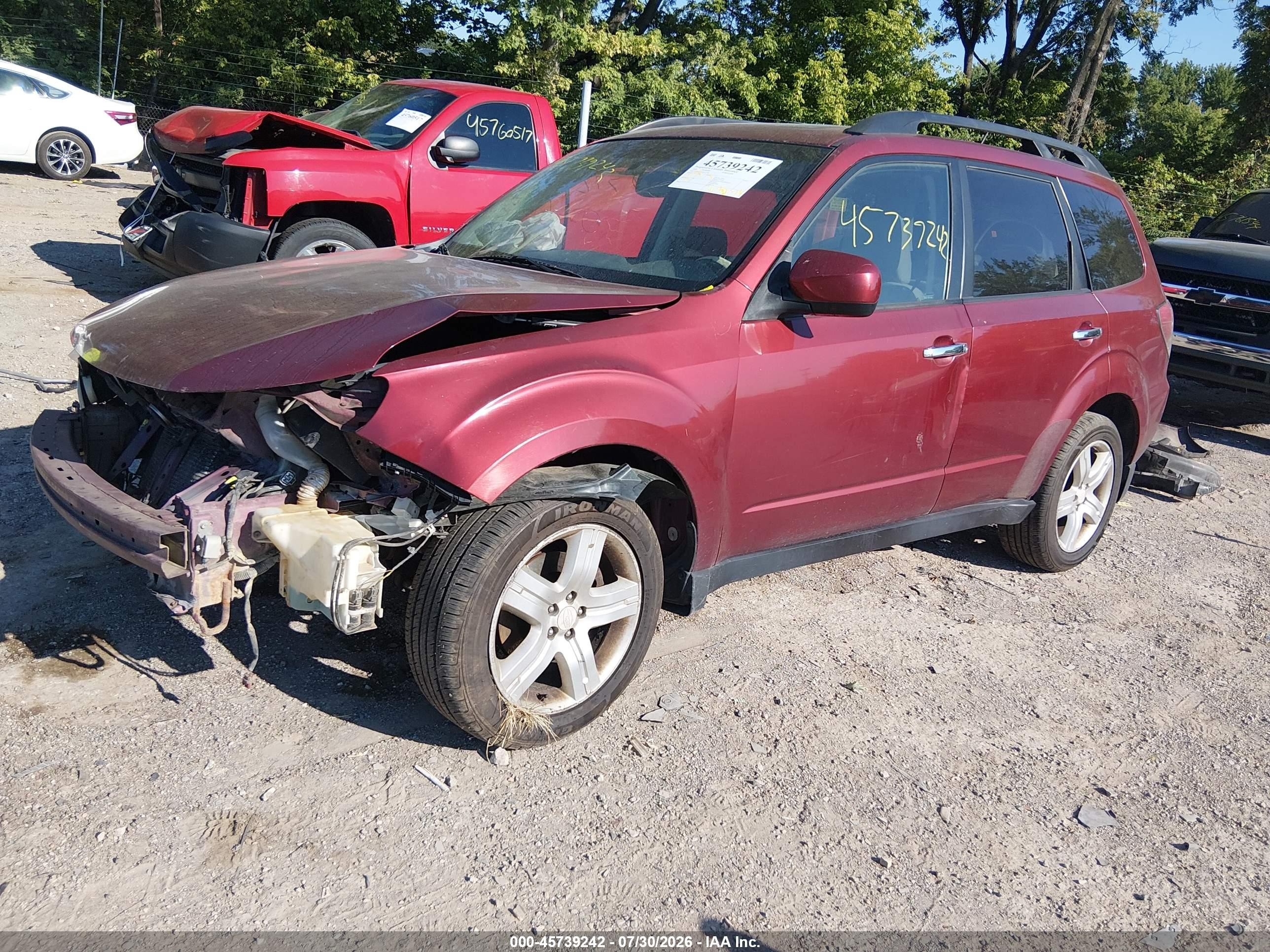 2010 Subaru Forester 2.5x Premium Red vin: JF2SH6CCXAH711588