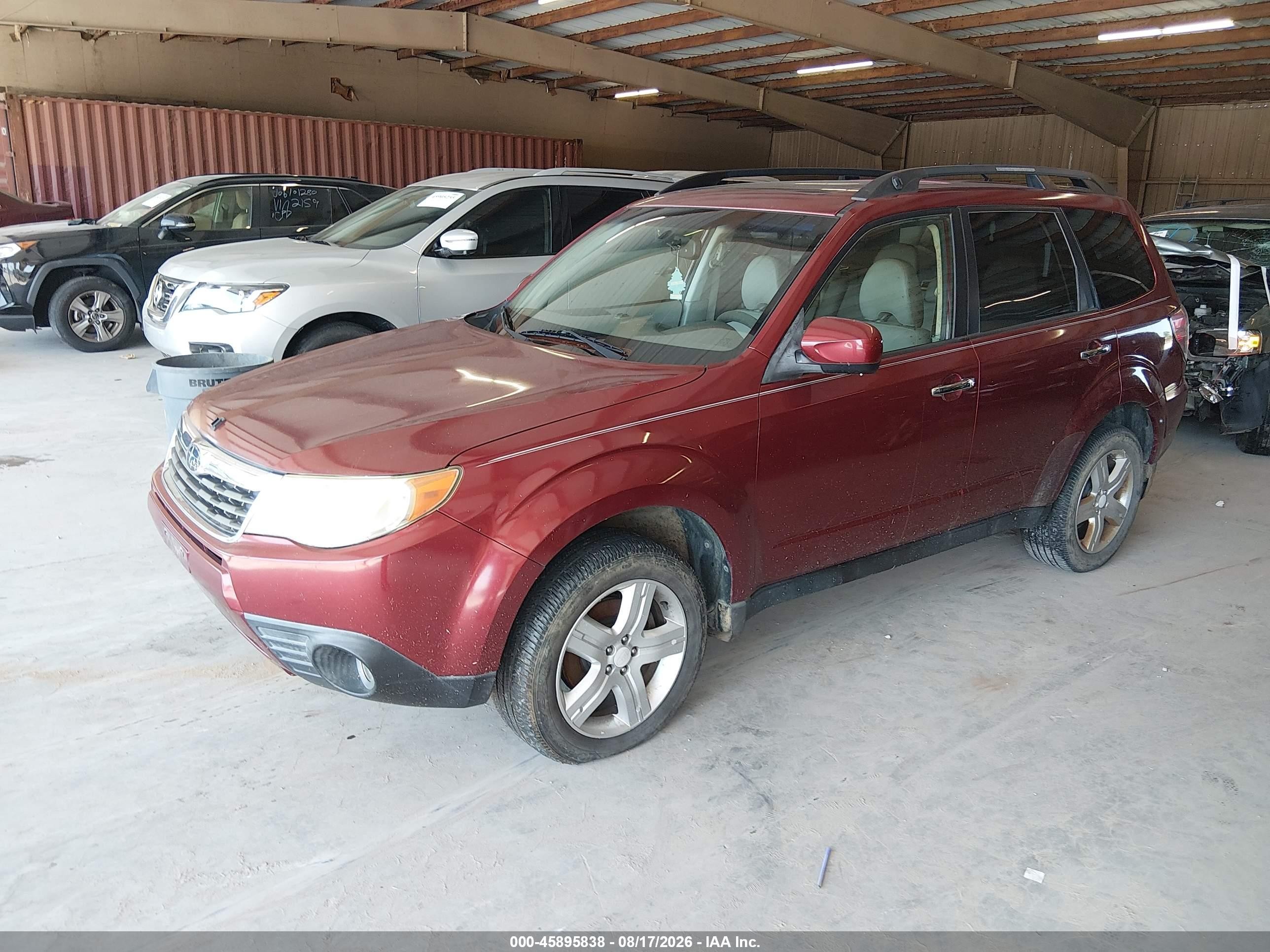 2010 Subaru Forester 2.5x Limited Темно-бордовый vin: JF2SH6DC7AH741470
