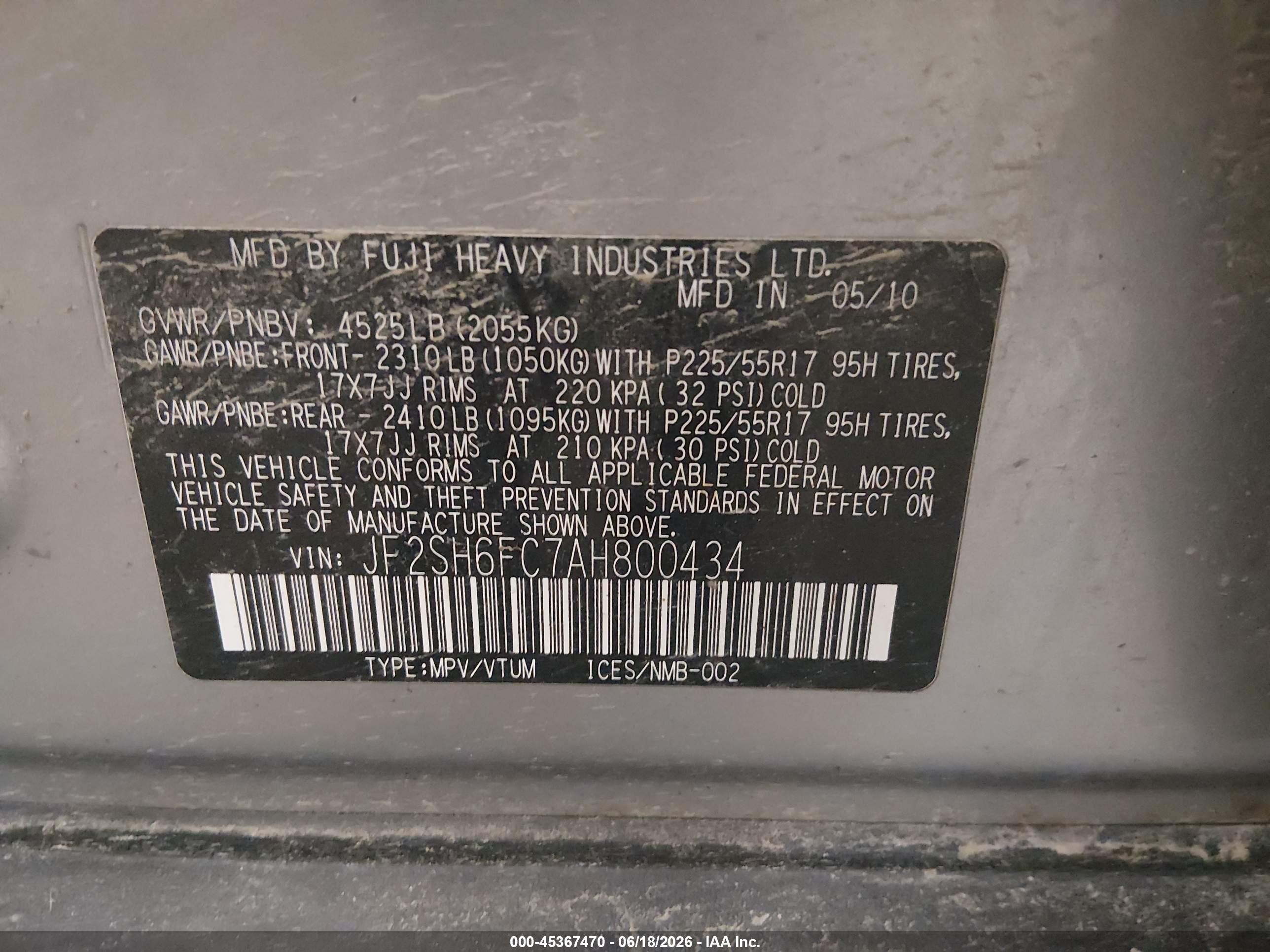 2010 Subaru Forester 2.5xt Limited Gray vin: JF2SH6FC7AH800434