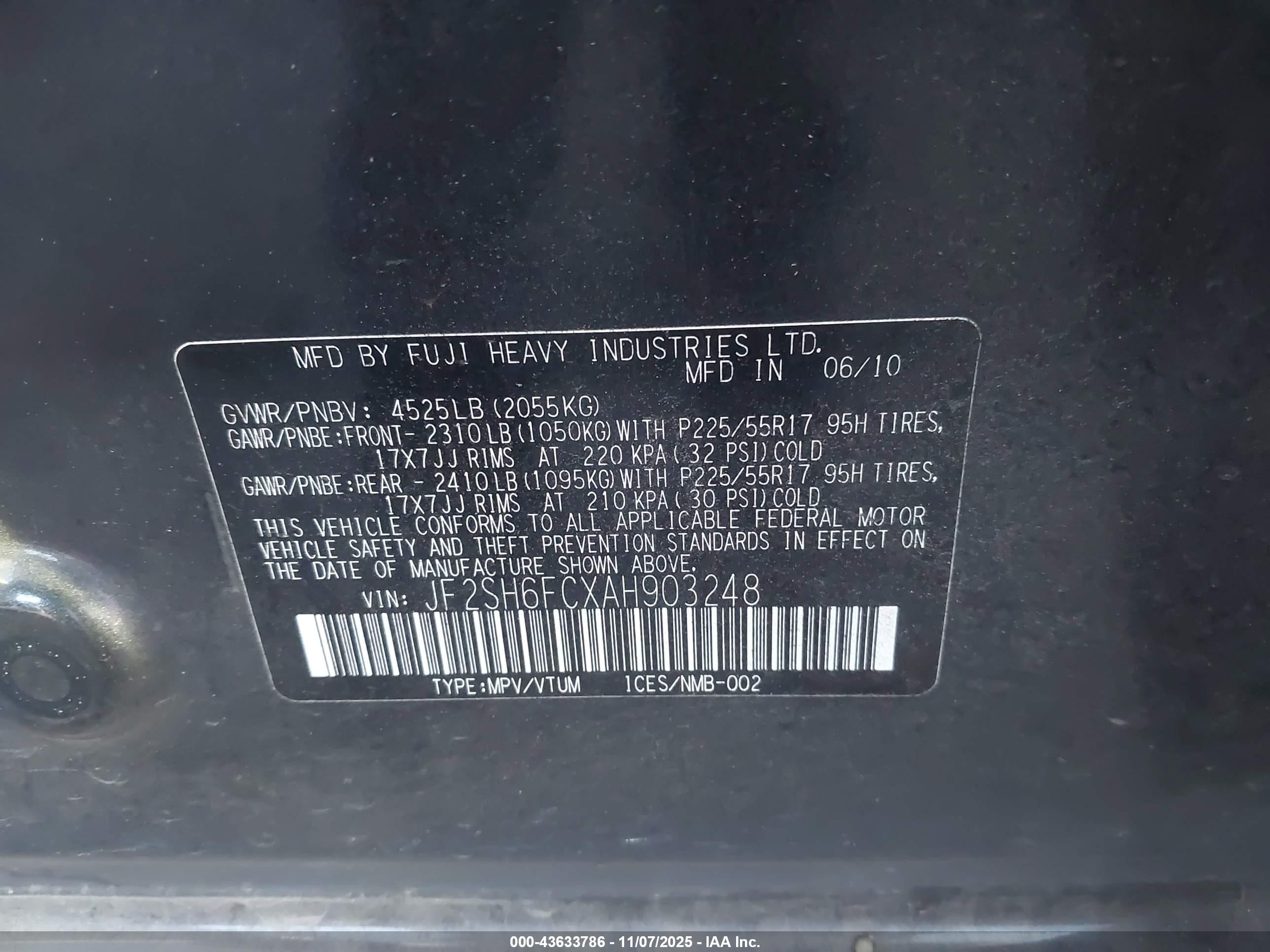 2010 Subaru Forester 2.5xt Limited Gray vin: JF2SH6FCXAH903248
