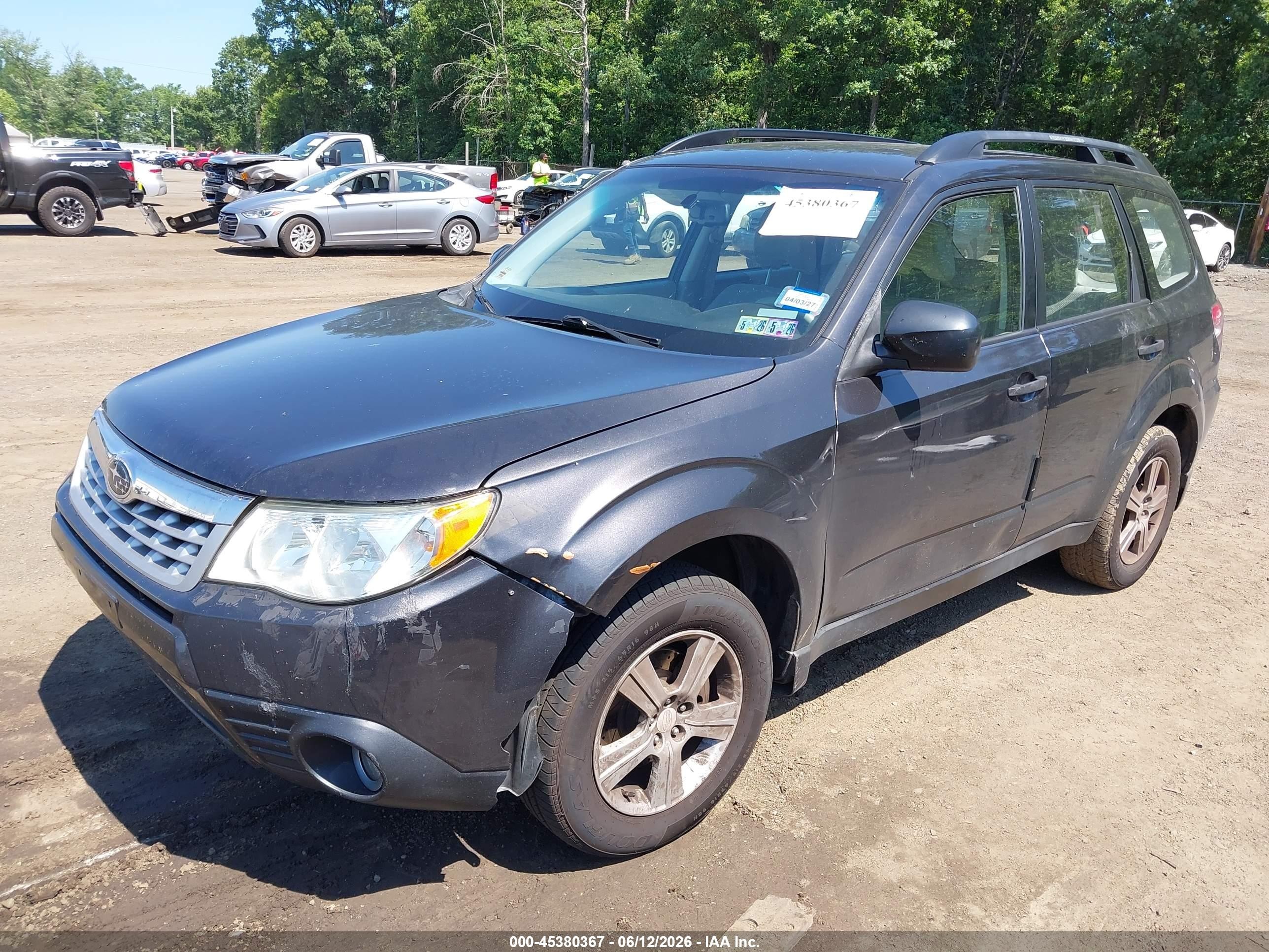 2012 Subaru Forester 2.5x Black vin: JF2SHABC0CH410805