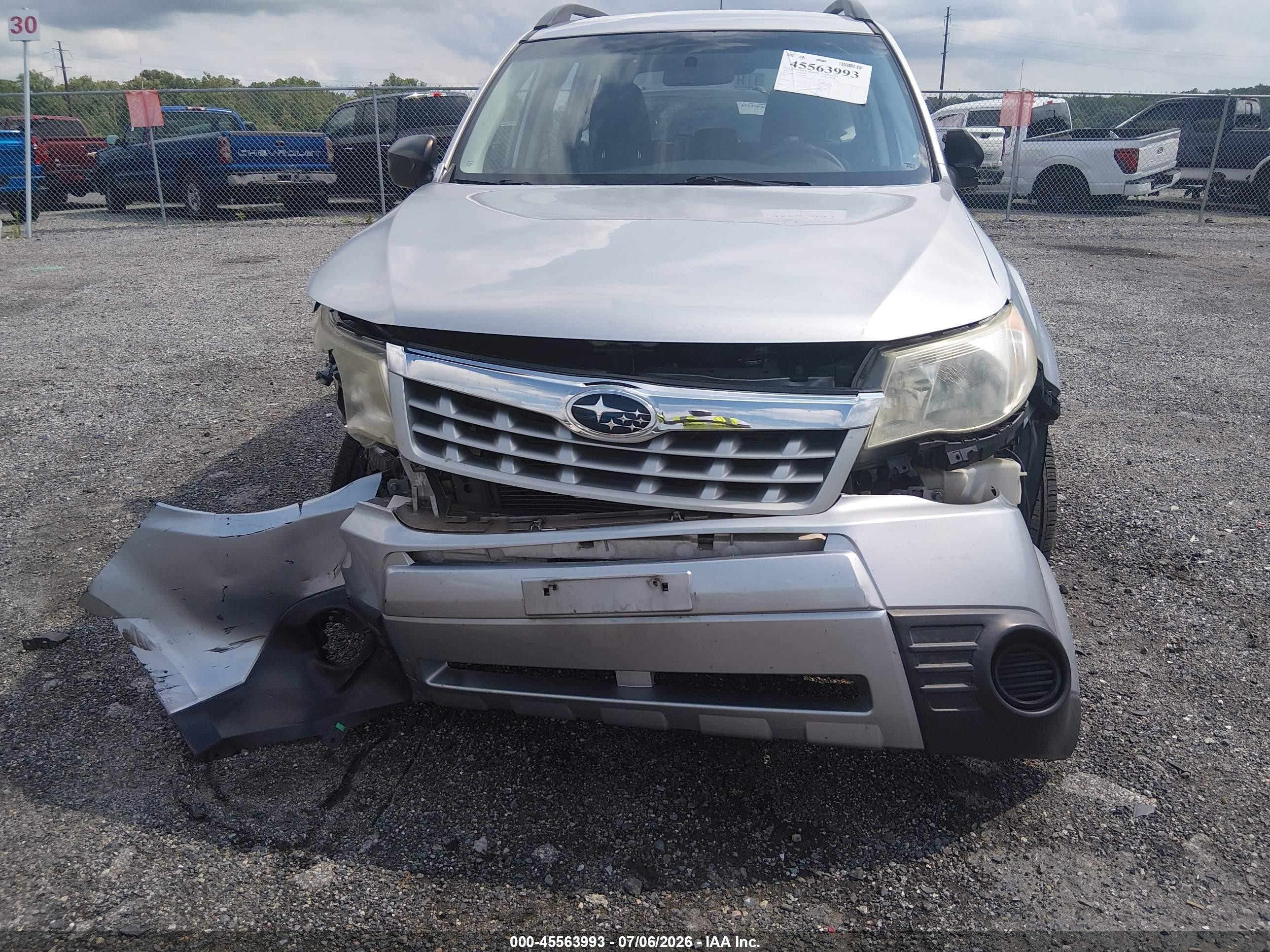 2012 Subaru Forester 2.5x Silver vin: JF2SHABC2CH410823
