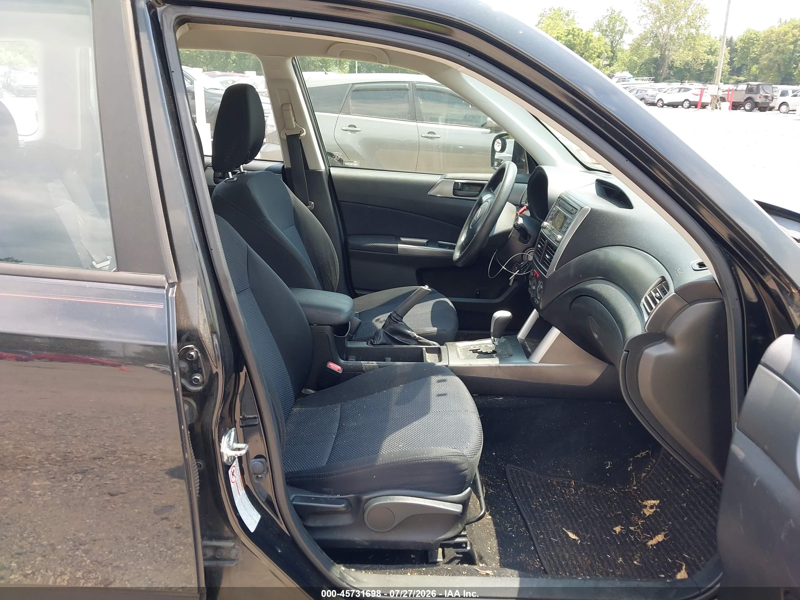 2012 Subaru Forester 2.5x Black vin: JF2SHABC3CH448674