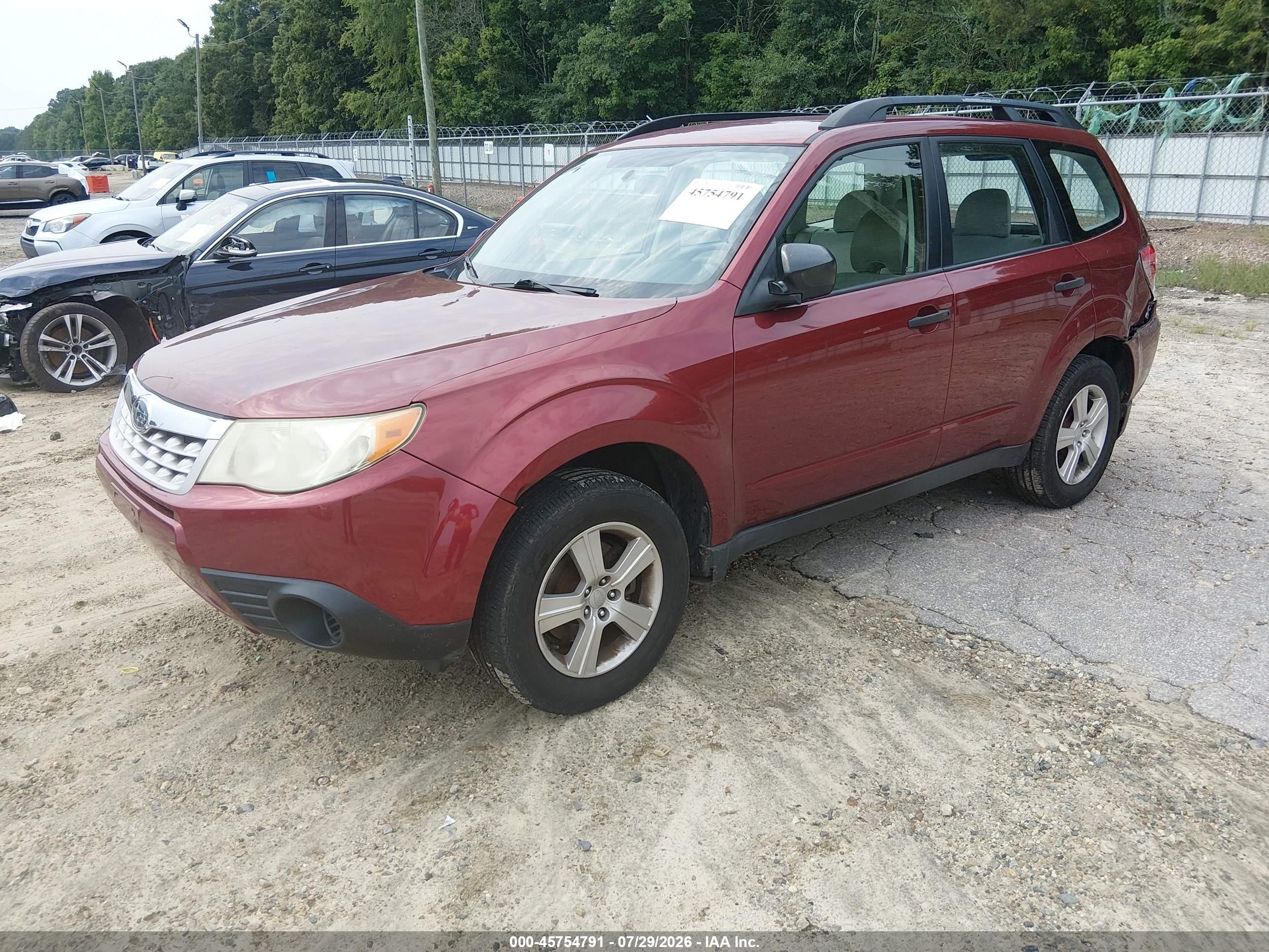 2012 Subaru Forester 2.5x Red vin: JF2SHABC3CH470335