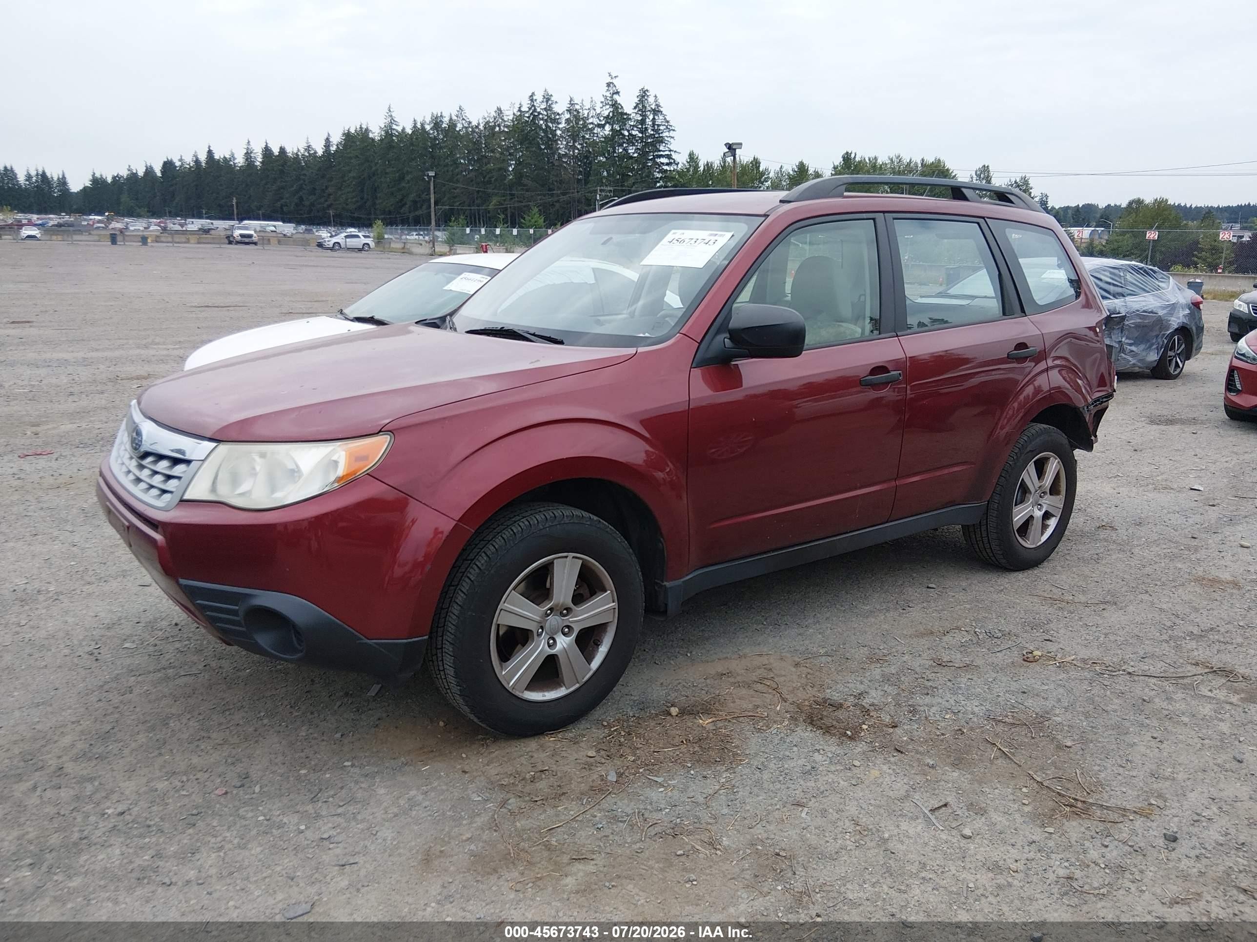 2013 Subaru Forester 2.5x Red vin: JF2SHABC3DH423257