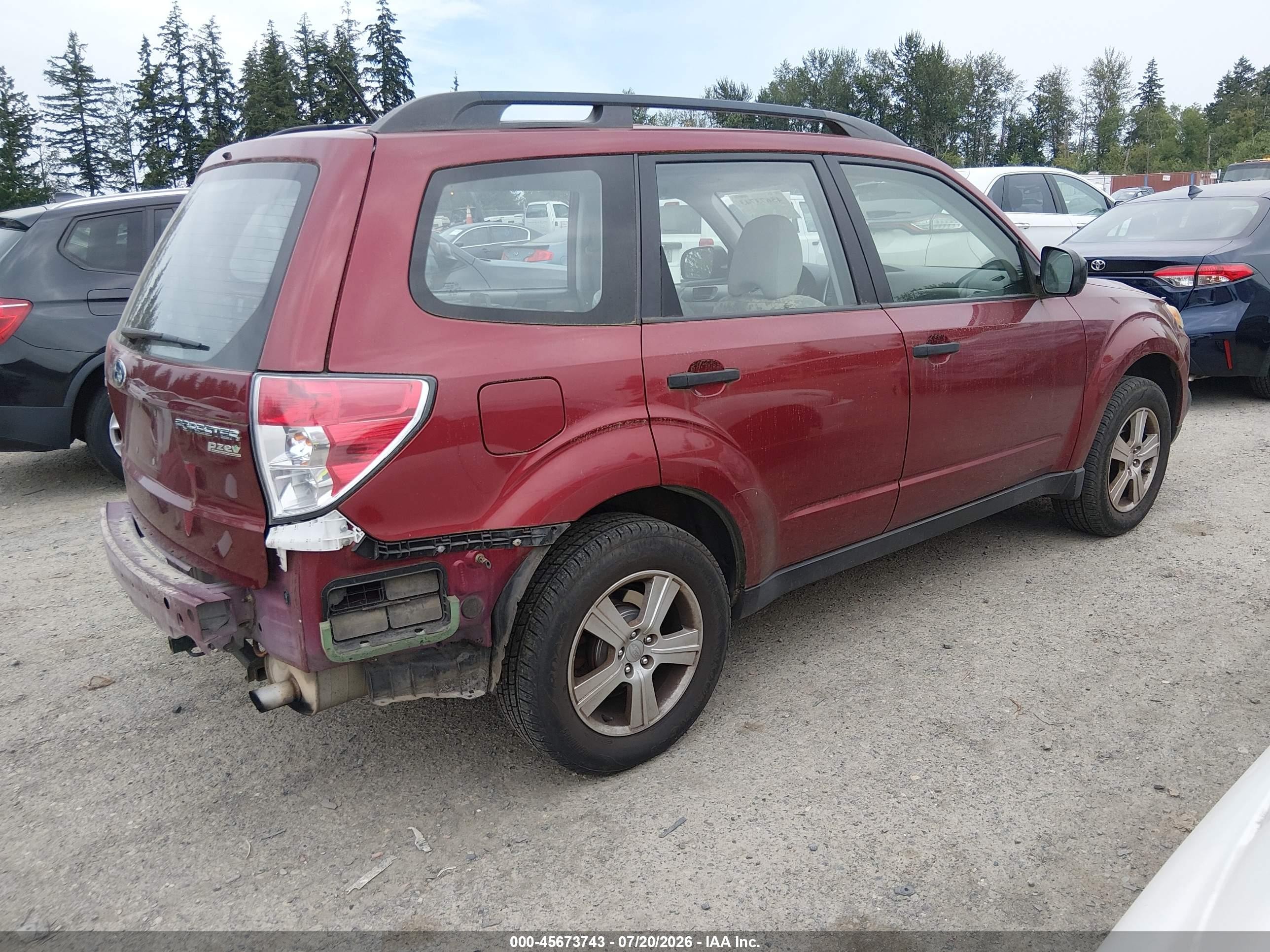 2013 Subaru Forester 2.5x Red vin: JF2SHABC3DH423257