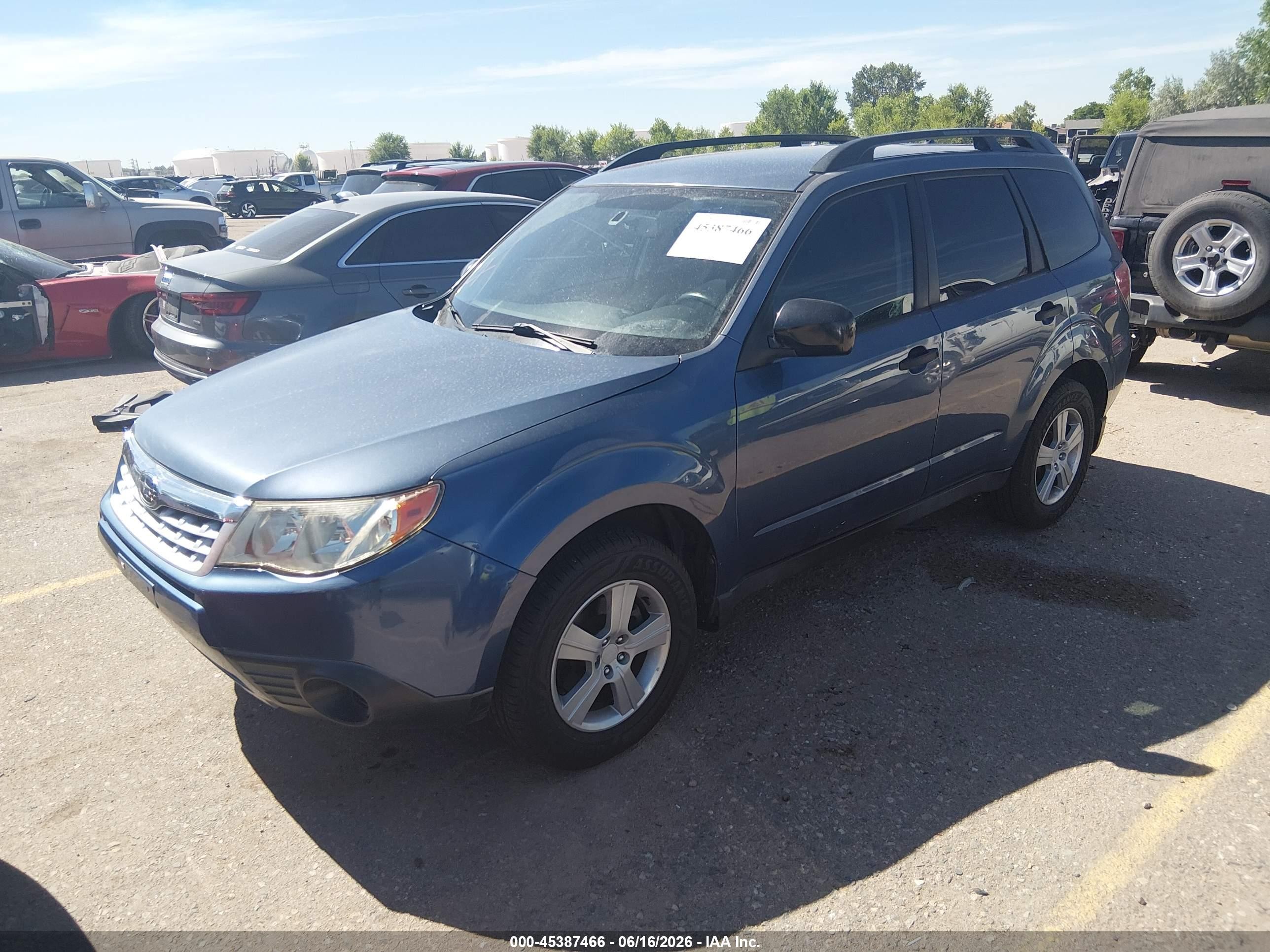 2012 Subaru Forester 2.5x Синий vin: JF2SHABC4CH413187