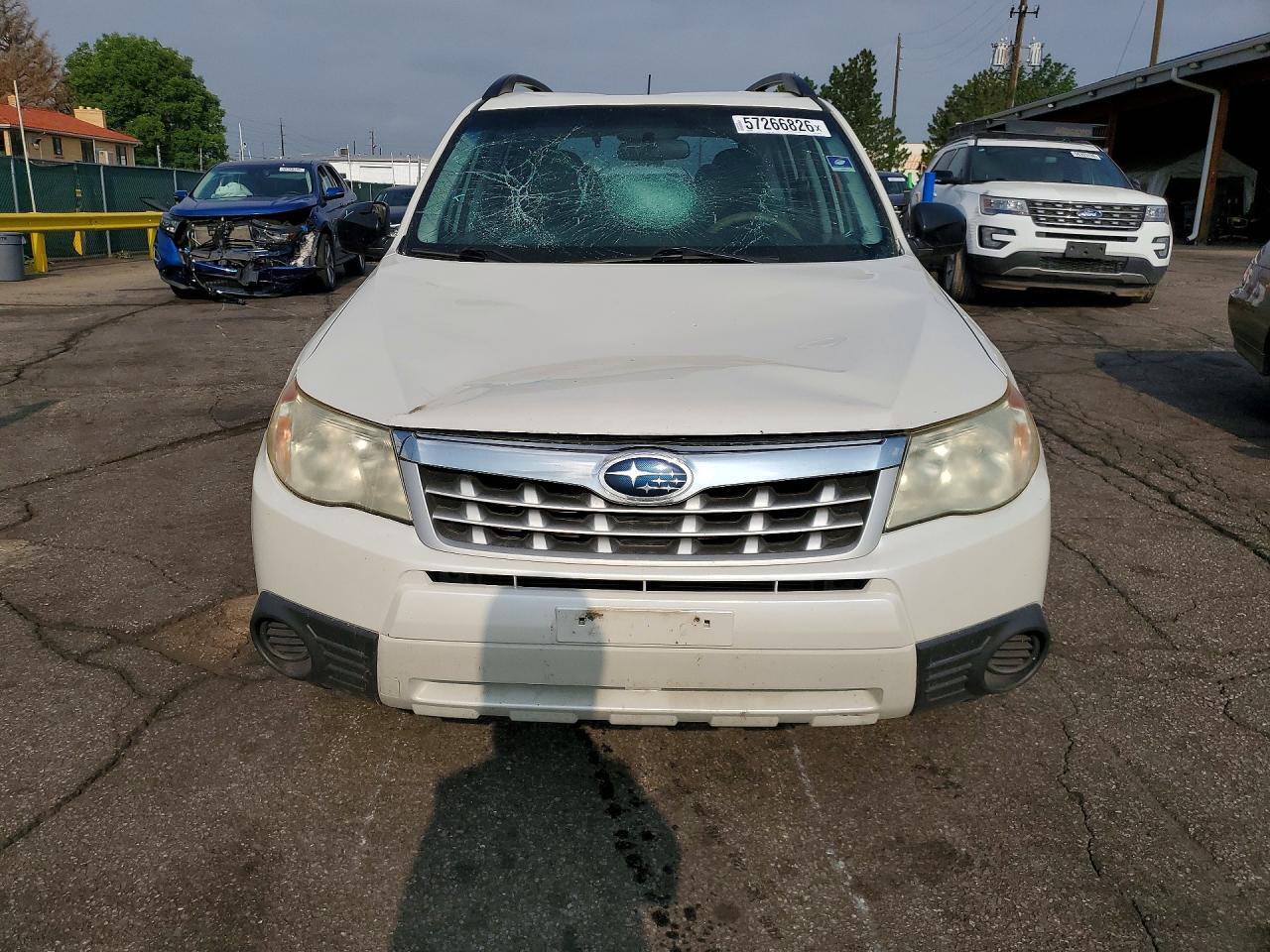 2013 Subaru Forester 2.5x White vin: JF2SHABC5DH428542