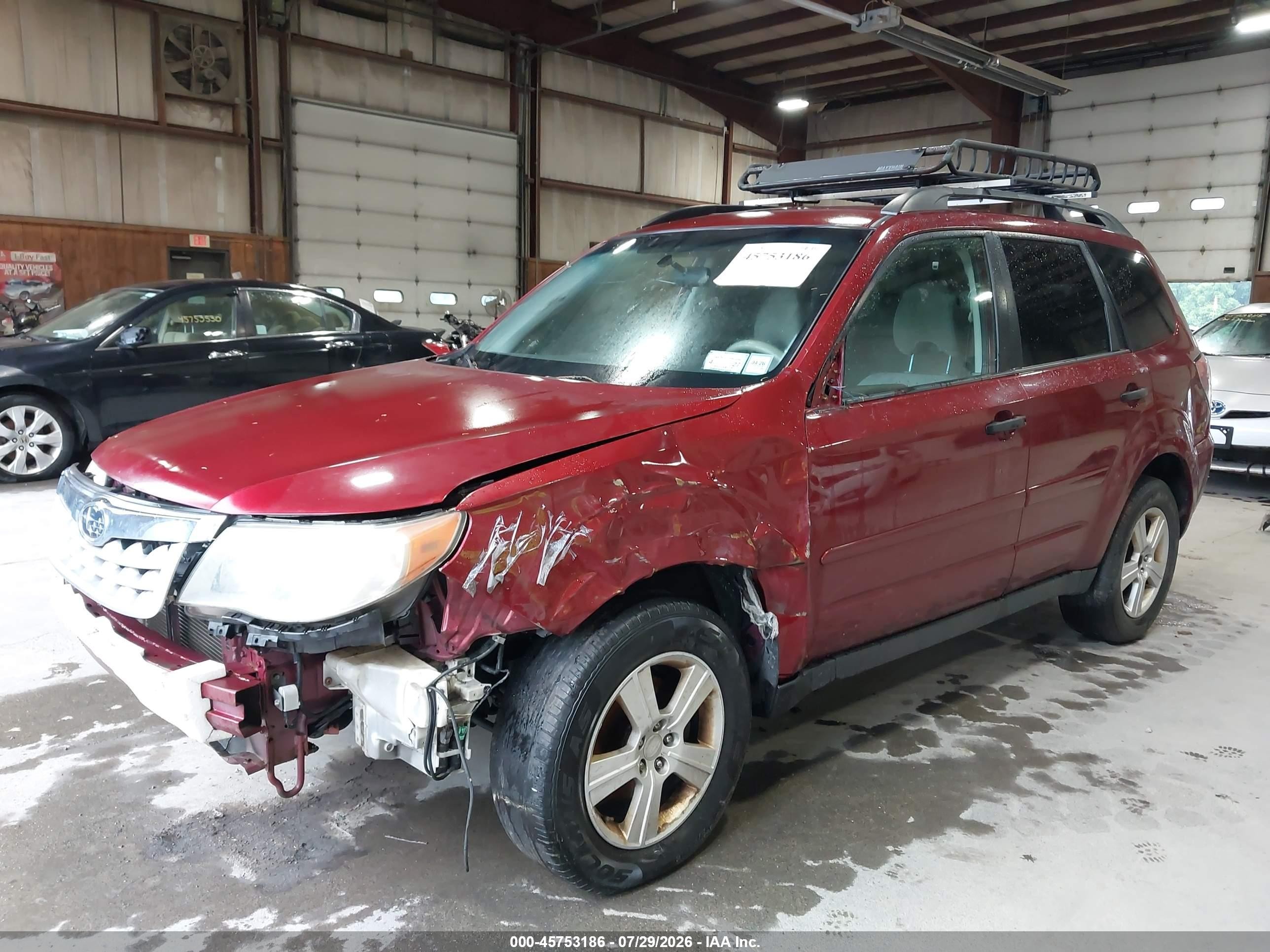 2012 Subaru Forester 2.5x Red vin: JF2SHABC6CH410016