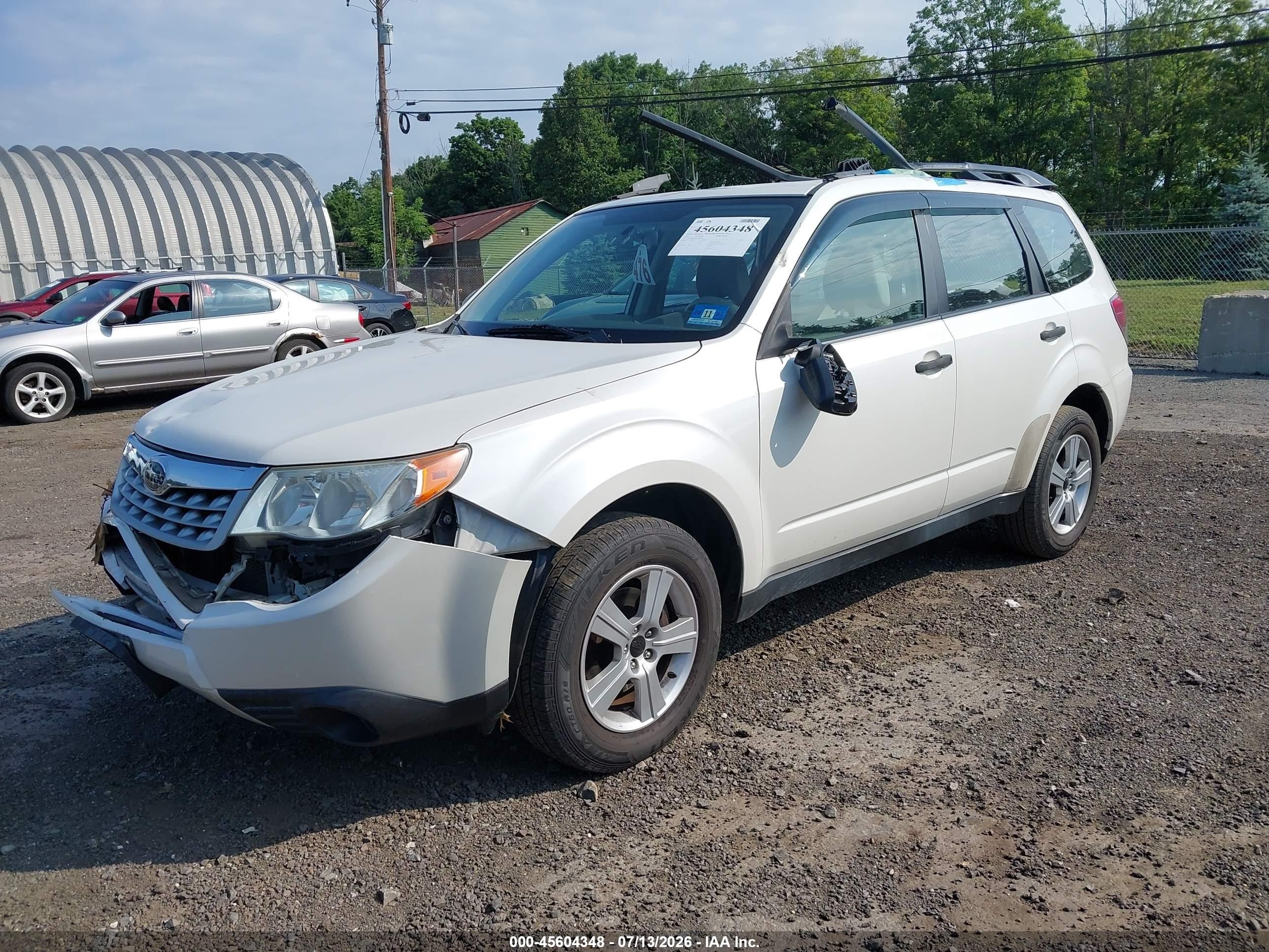 2012 Subaru Forester 2.5x White vin: JF2SHABC8CH401995