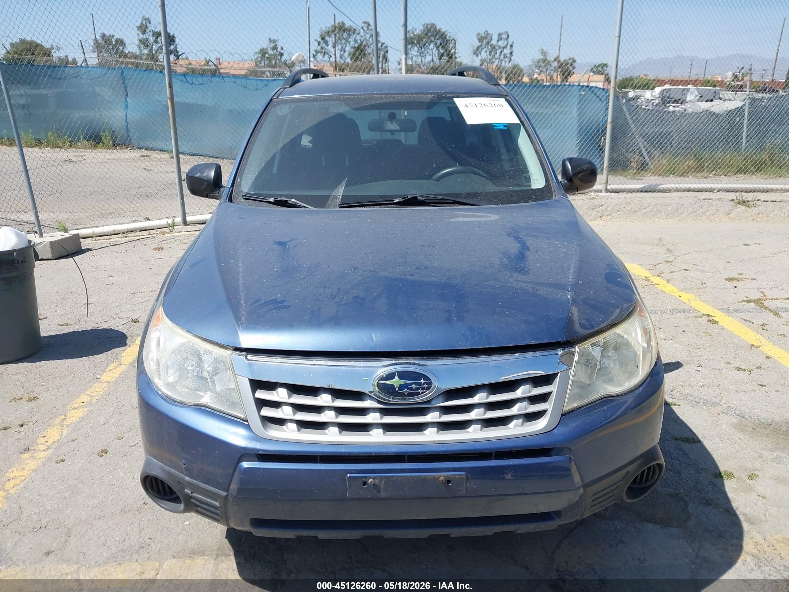 2012 Subaru Forester 2.5x Blue vin: JF2SHABC9CH423973
