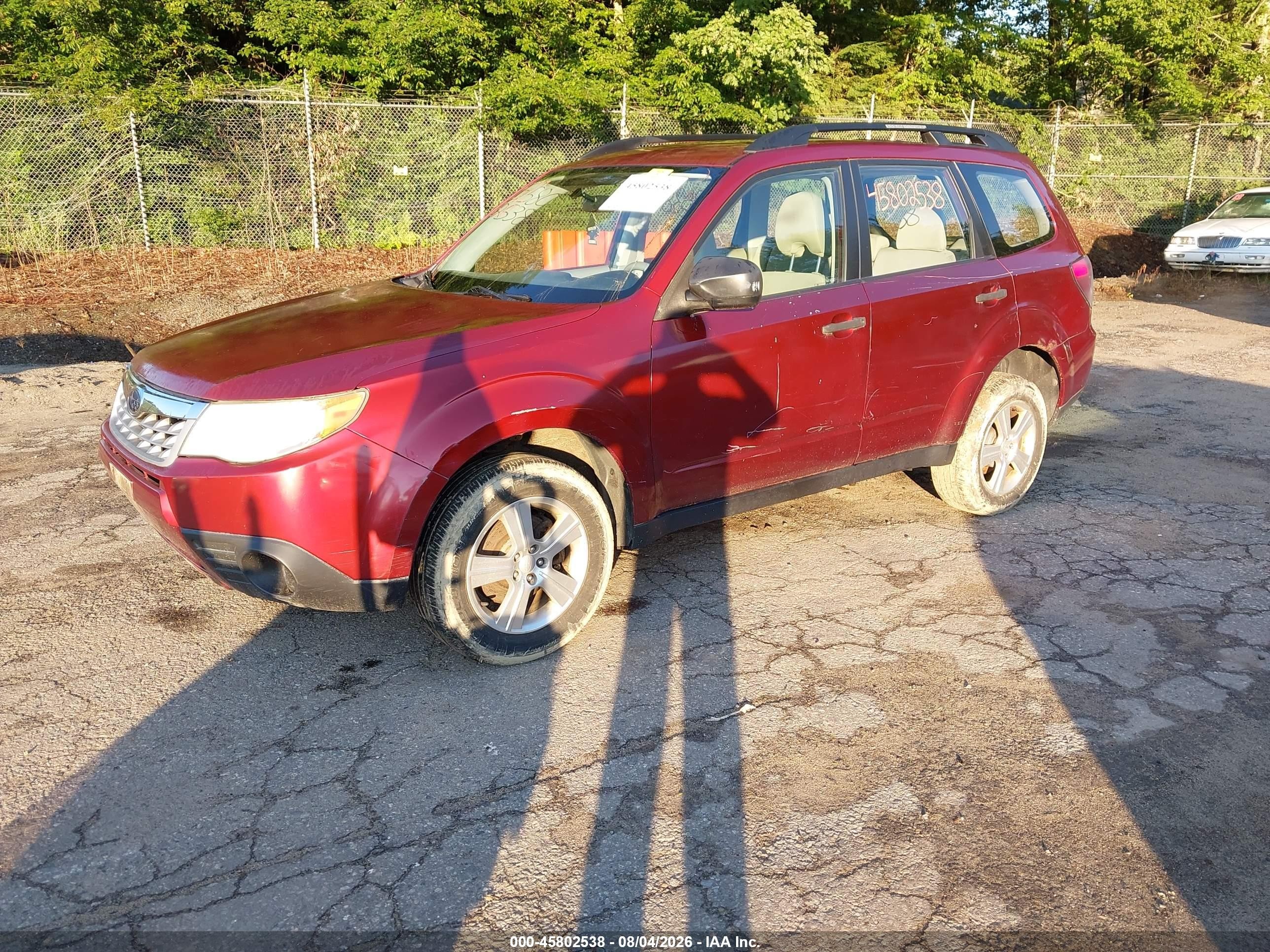 2011 Subaru Forester 2.5x Maroon vin: JF2SHABCXBH718482