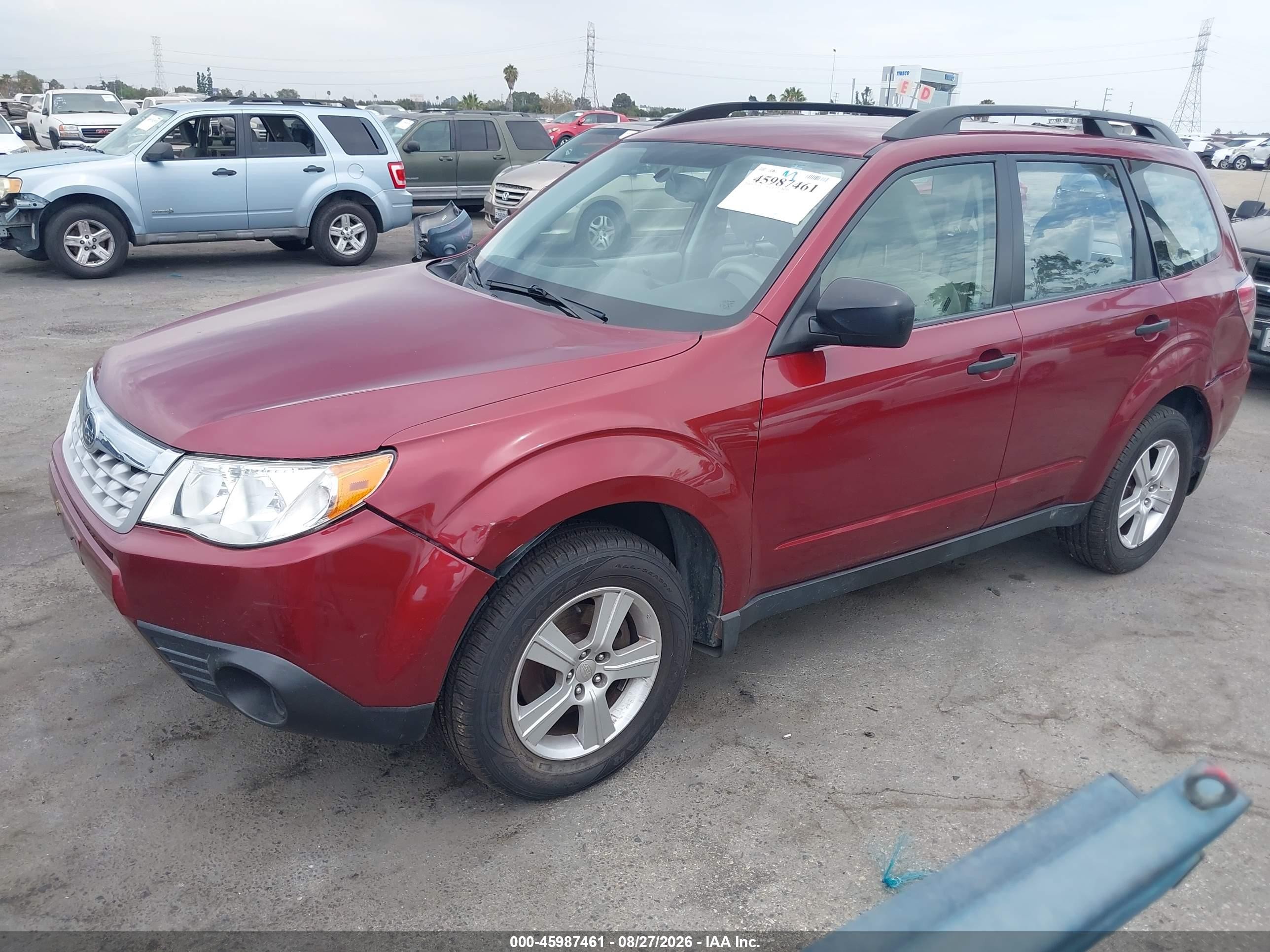2011 Subaru Forester 2.5x Burgundy vin: JF2SHABCXBH771683