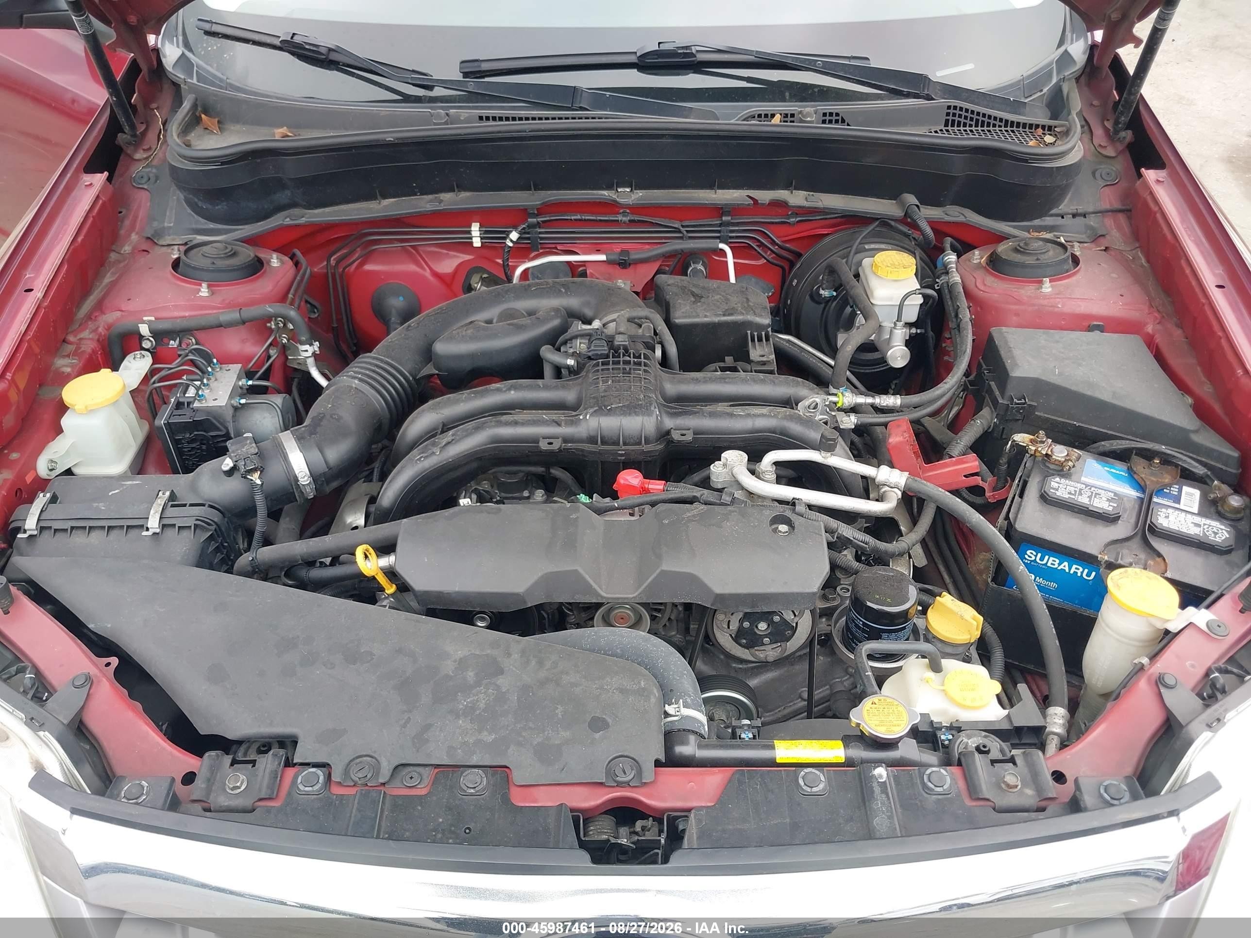 2011 Subaru Forester 2.5x Burgundy vin: JF2SHABCXBH771683