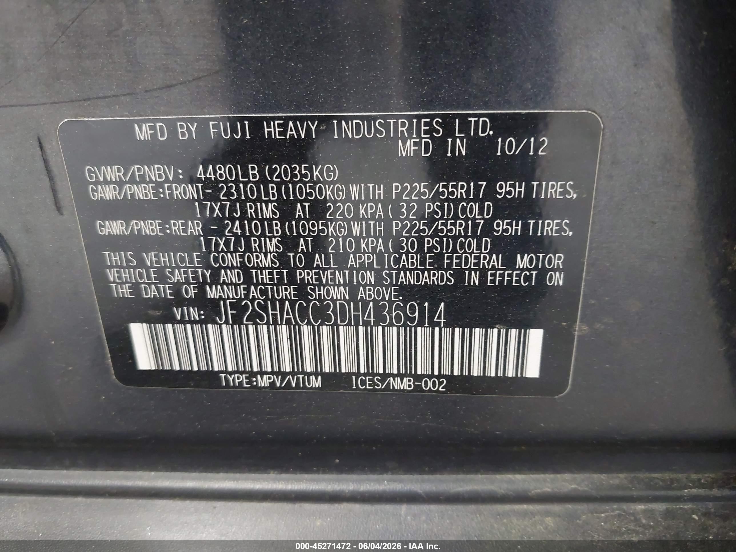 2013 Subaru Forester 2.5x Premium Gray vin: JF2SHACC3DH436914