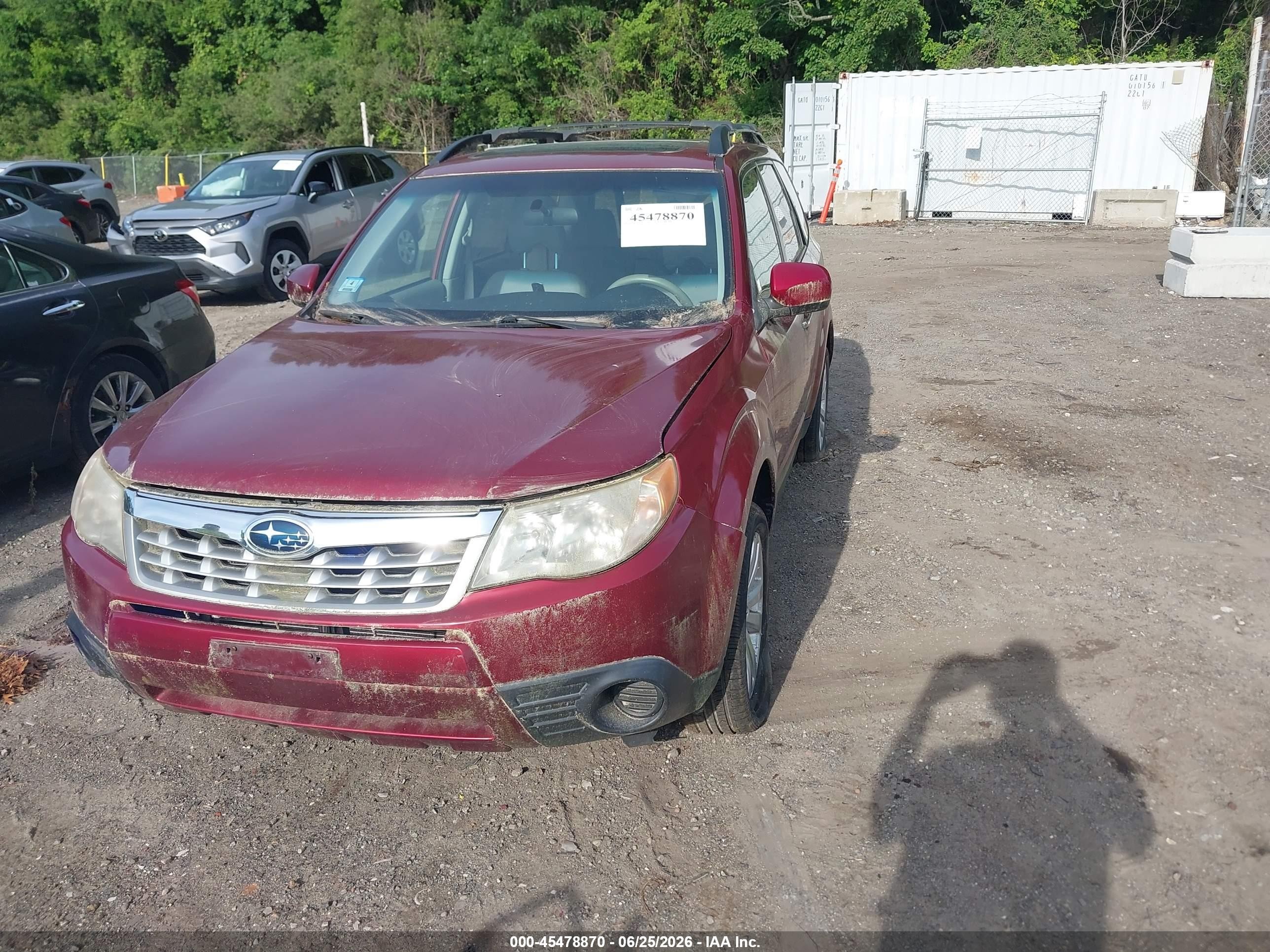 2012 Subaru Forester 2.5x Premium Maroon vin: JF2SHADC0CG401444