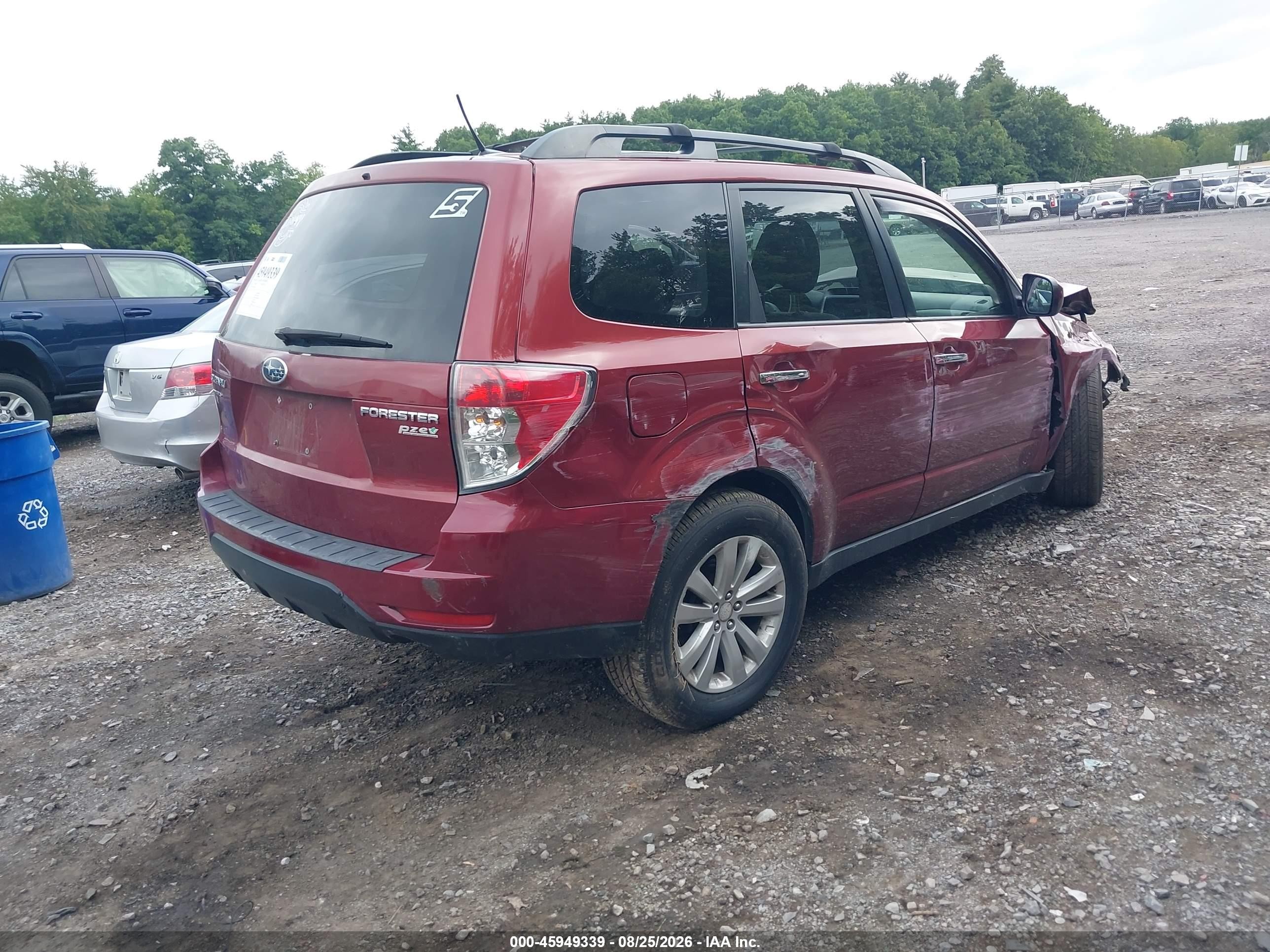 2012 Subaru Forester 2.5x Premium Maroon vin: JF2SHADC0CH434650