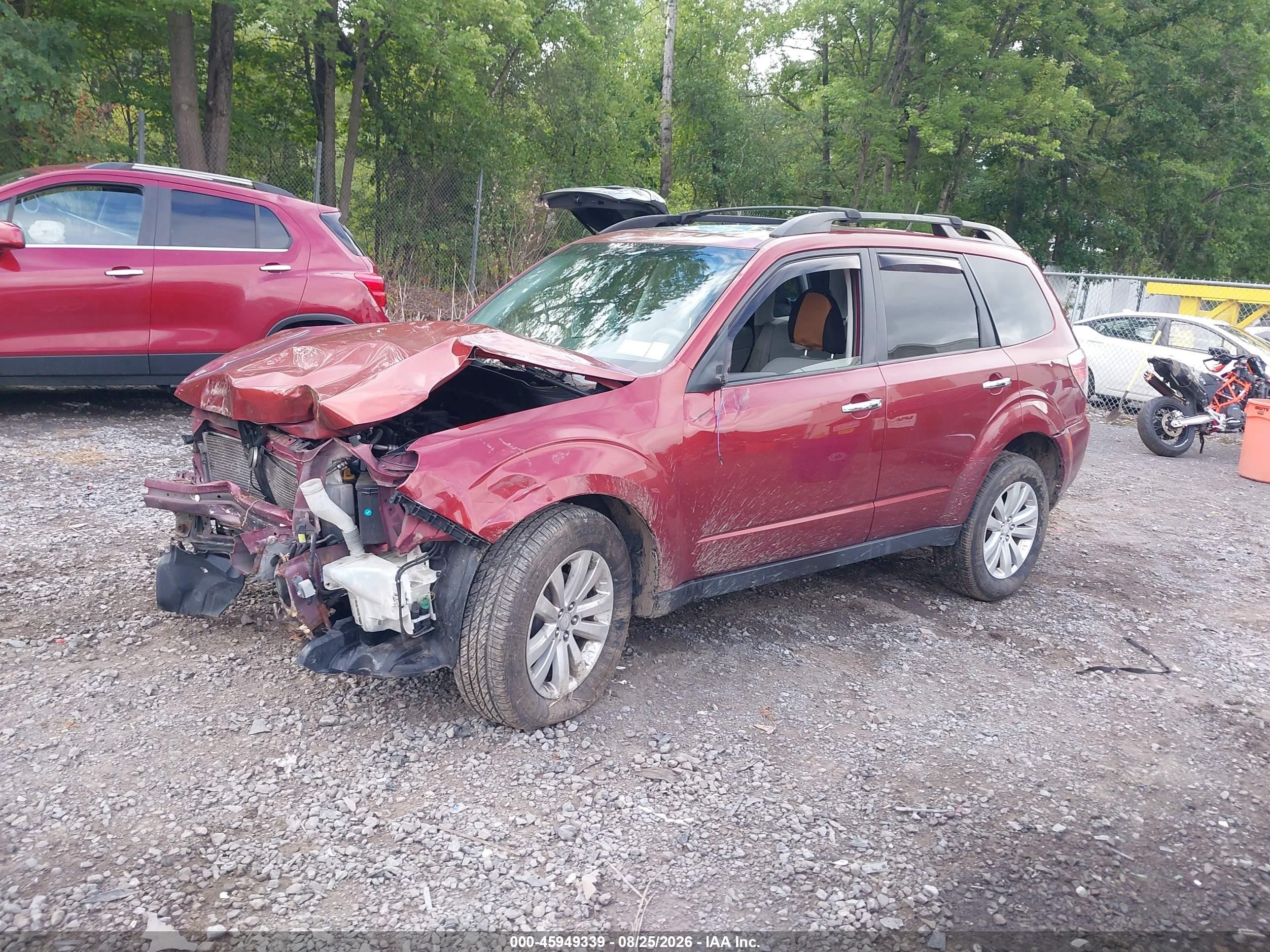2012 Subaru Forester 2.5x Premium Maroon vin: JF2SHADC0CH434650