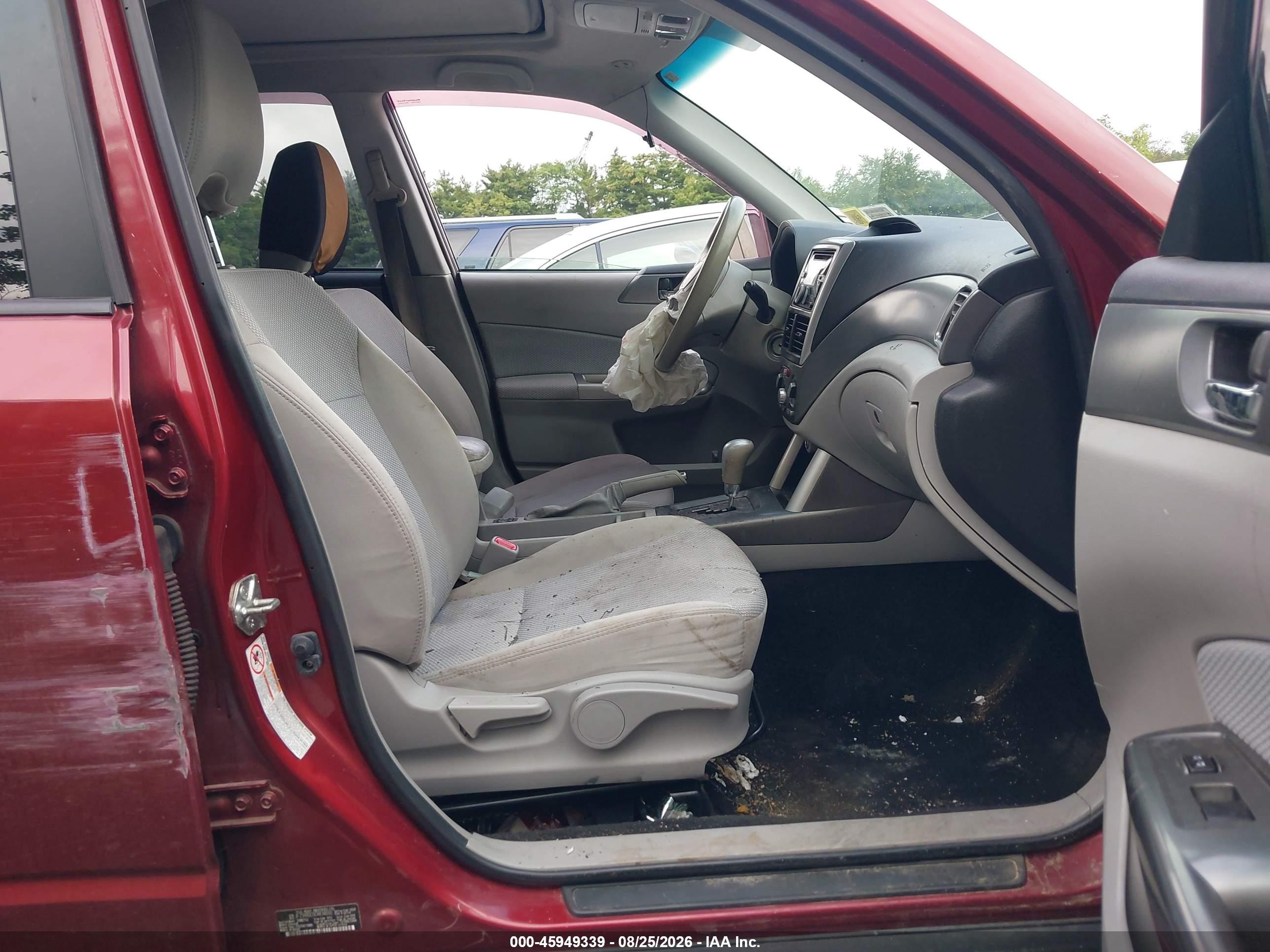 2012 Subaru Forester 2.5x Premium Maroon vin: JF2SHADC0CH434650