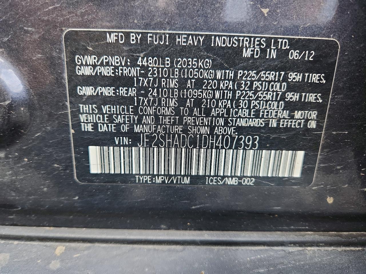 2013 Subaru Forester 2.5x Premium Charcoal vin: JF2SHADC1DH407393