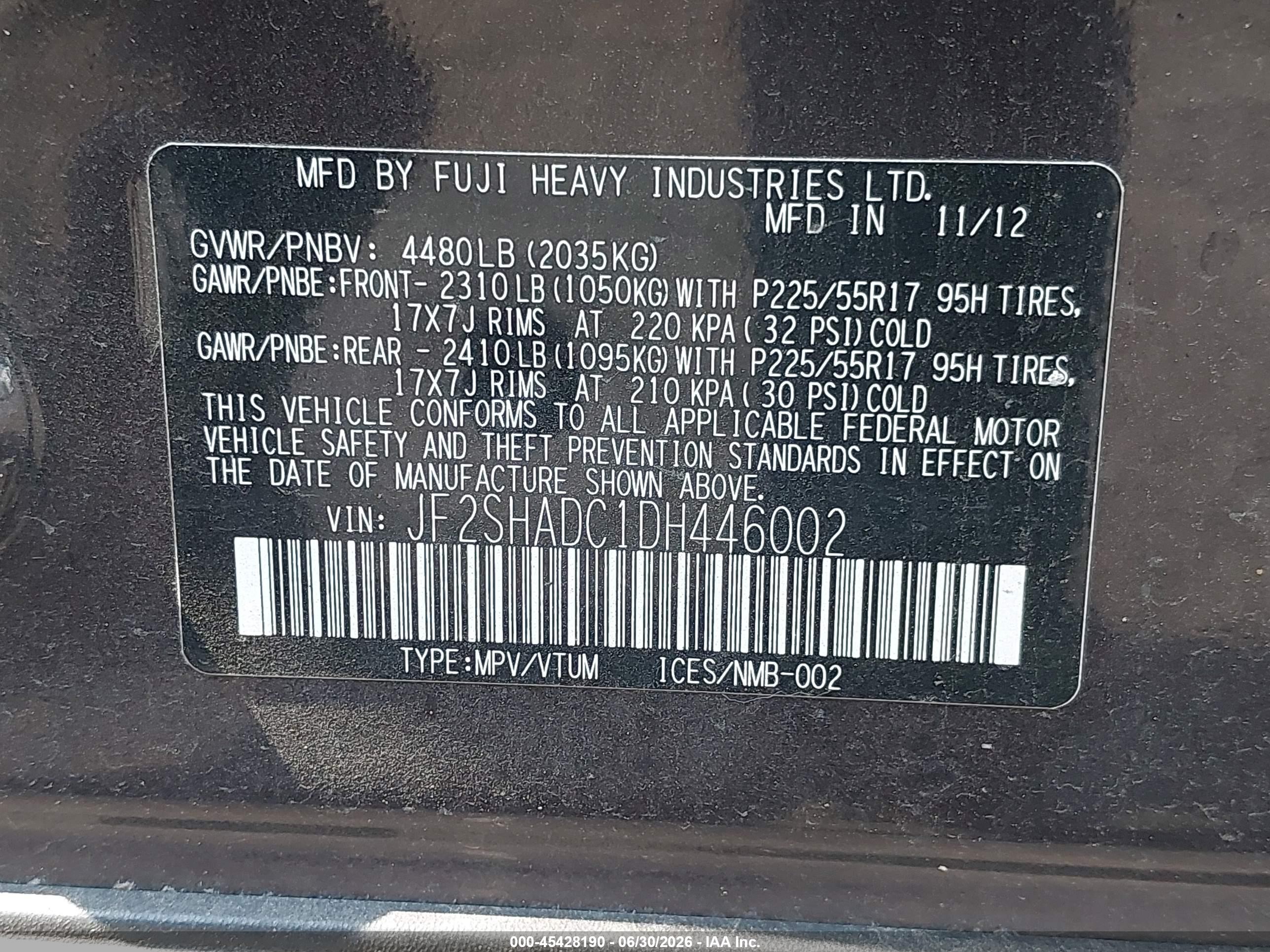 2013 Subaru Forester 2.5x Premium Burgundy vin: JF2SHADC1DH446002
