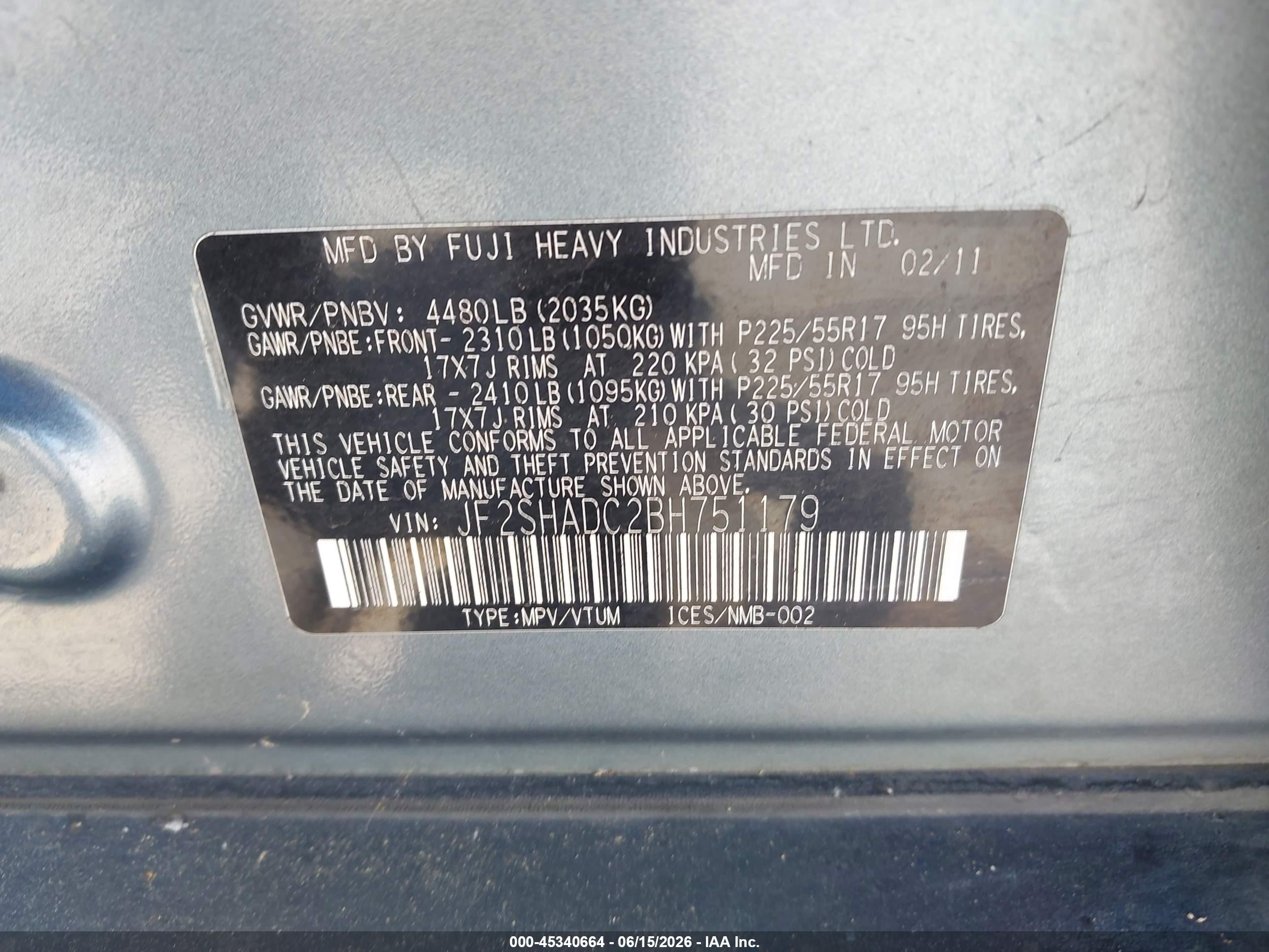 2011 Subaru Forester 2.5x Premium Teal vin: JF2SHADC2BH751179