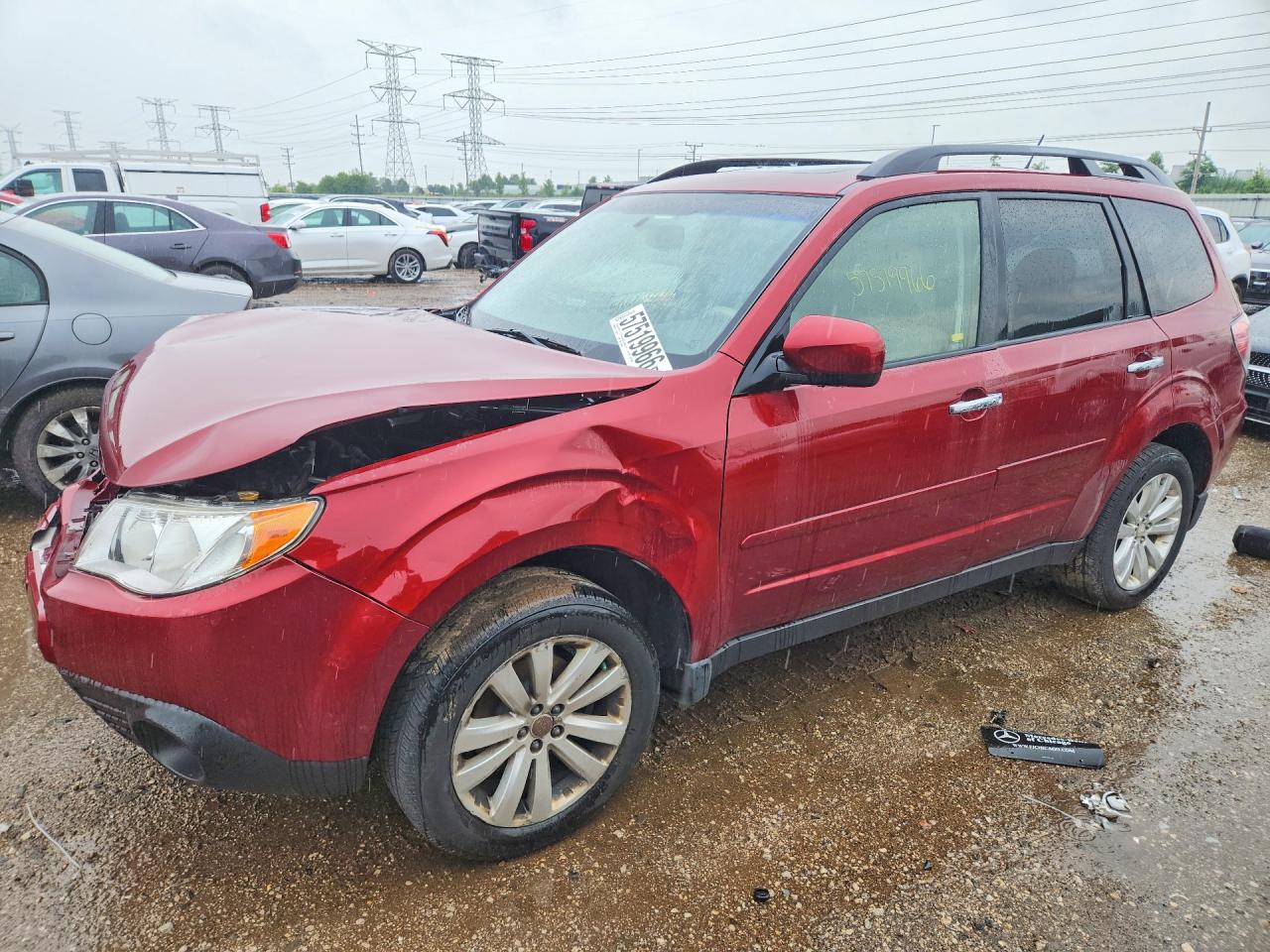 2012 Subaru Forester 2.5x Premium Burgundy vin: JF2SHADC2CH417493