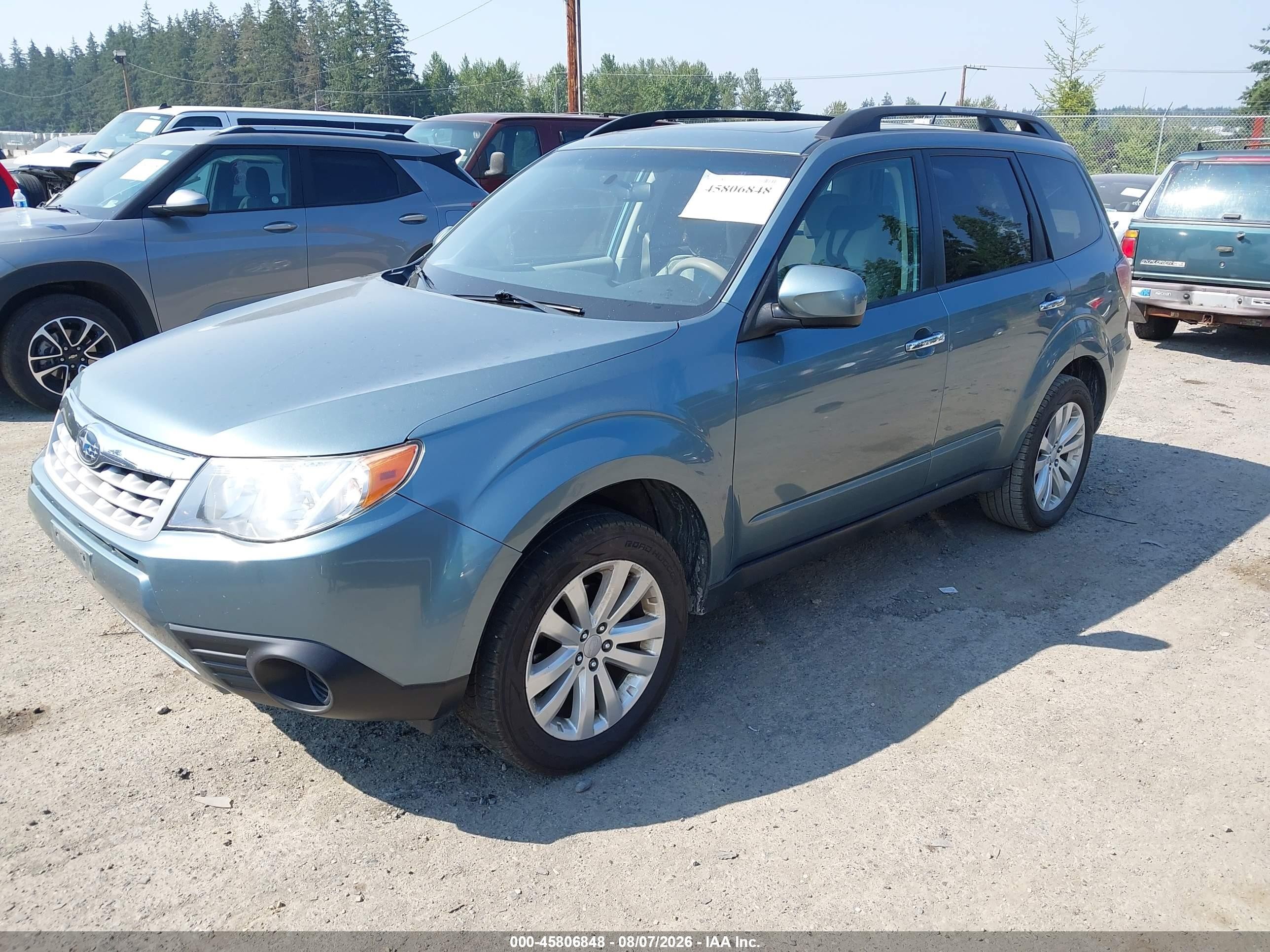 2012 Subaru Forester 2.5x Premium Light Blue vin: JF2SHADC2CH468055