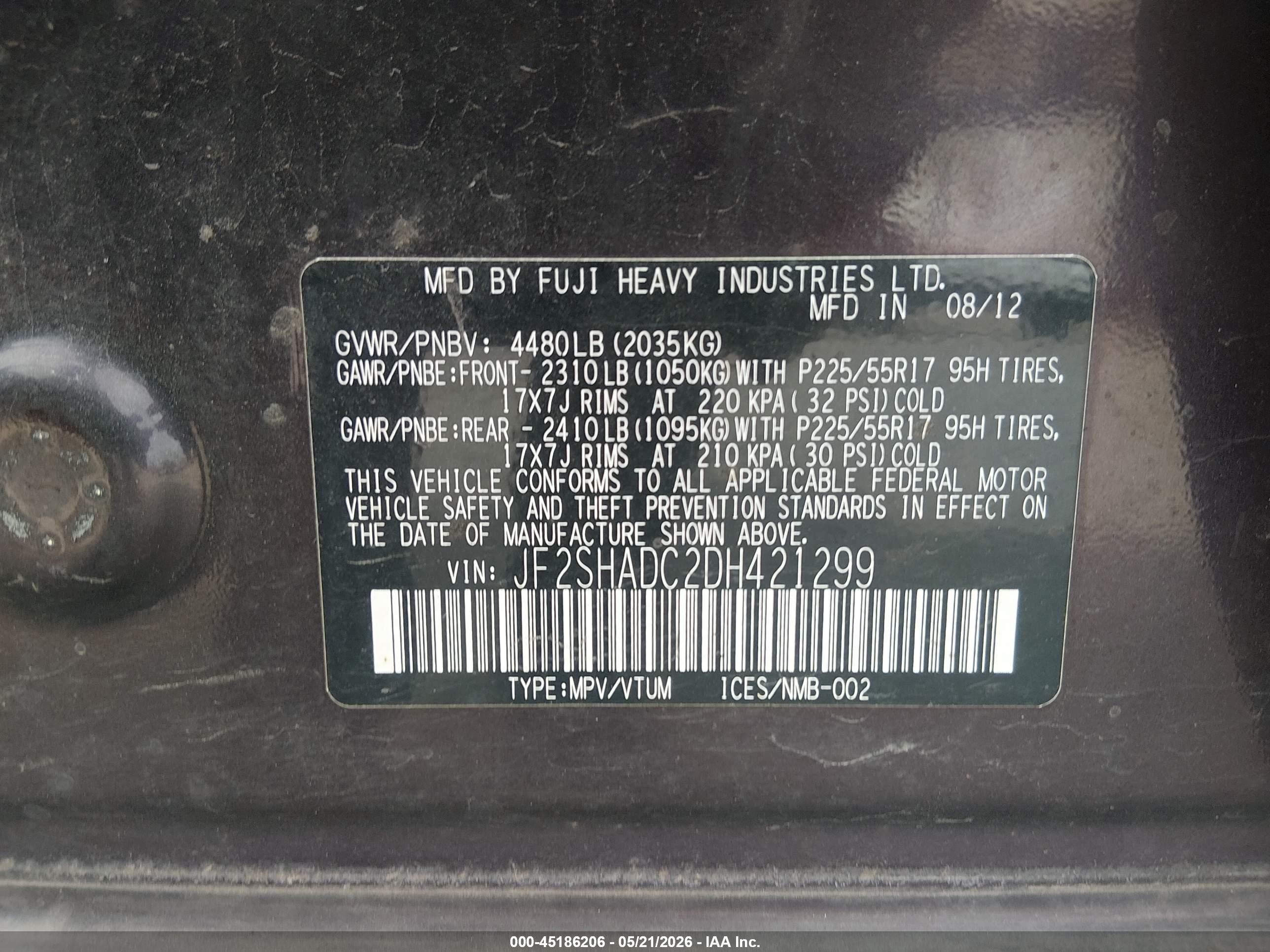 2013 Subaru Forester 2.5x Premium Black vin: JF2SHADC2DH421299