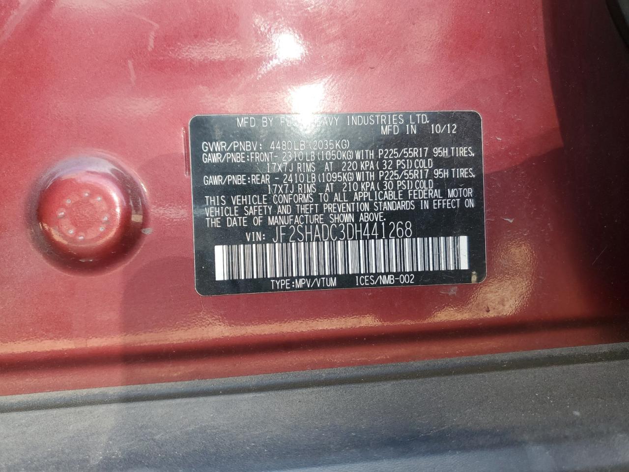 2013 Subaru Forester 2.5x Premium Red vin: JF2SHADC3DH441268